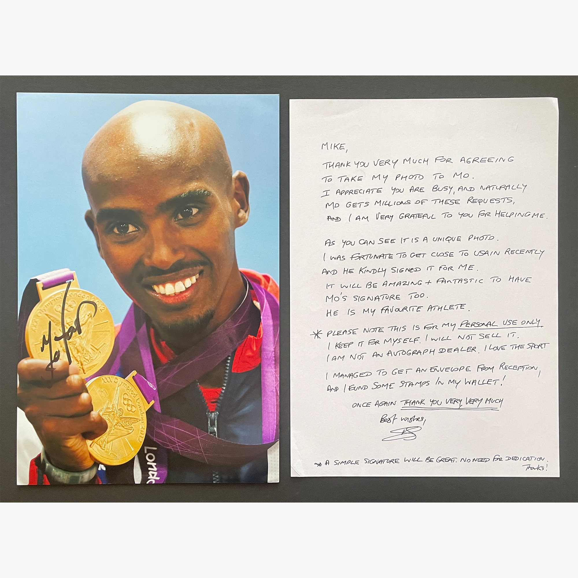 Mo Farah – Signed 30cm x 20cm Colour Photo