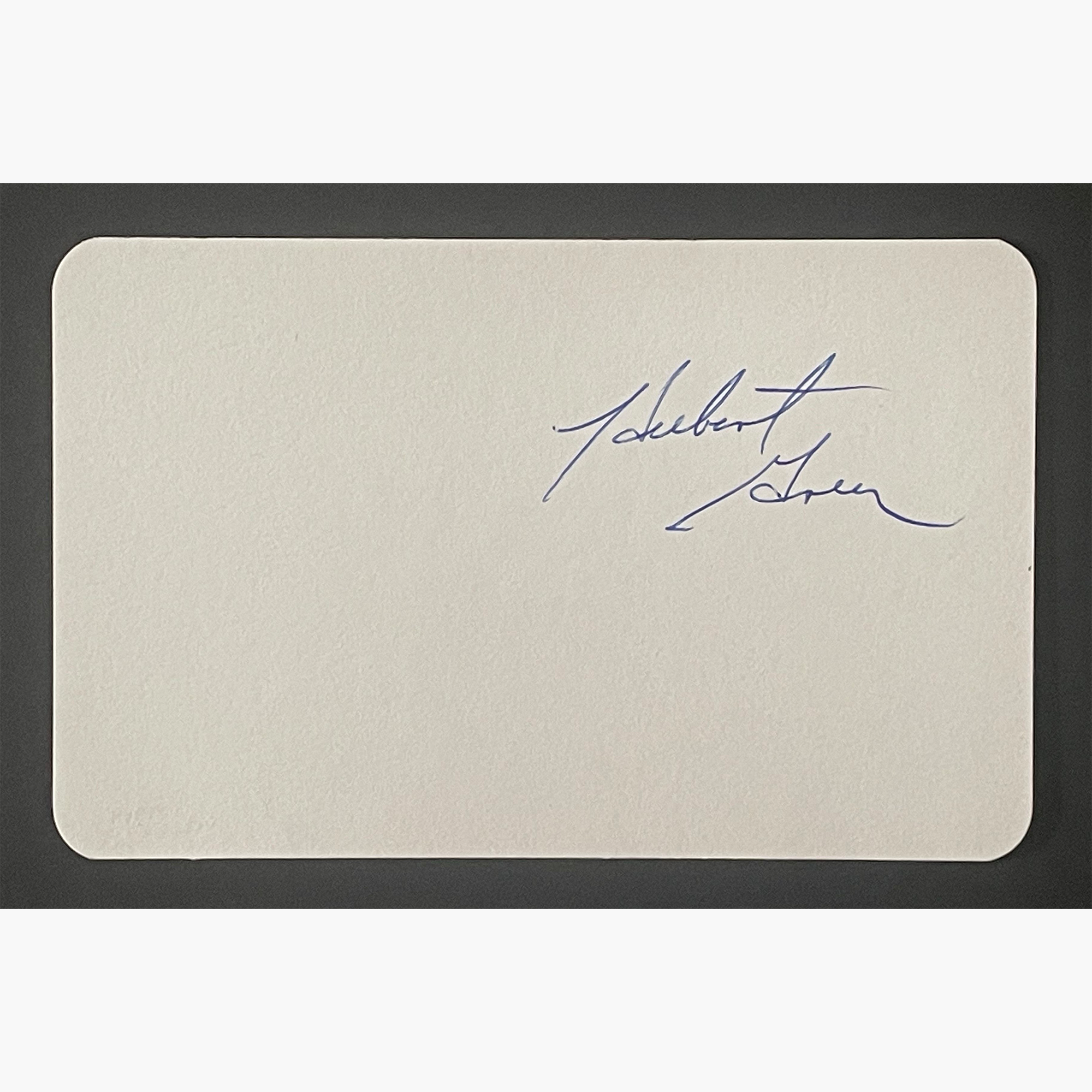 Hubert Green – Signed 14cm x 9cm Plain White Card