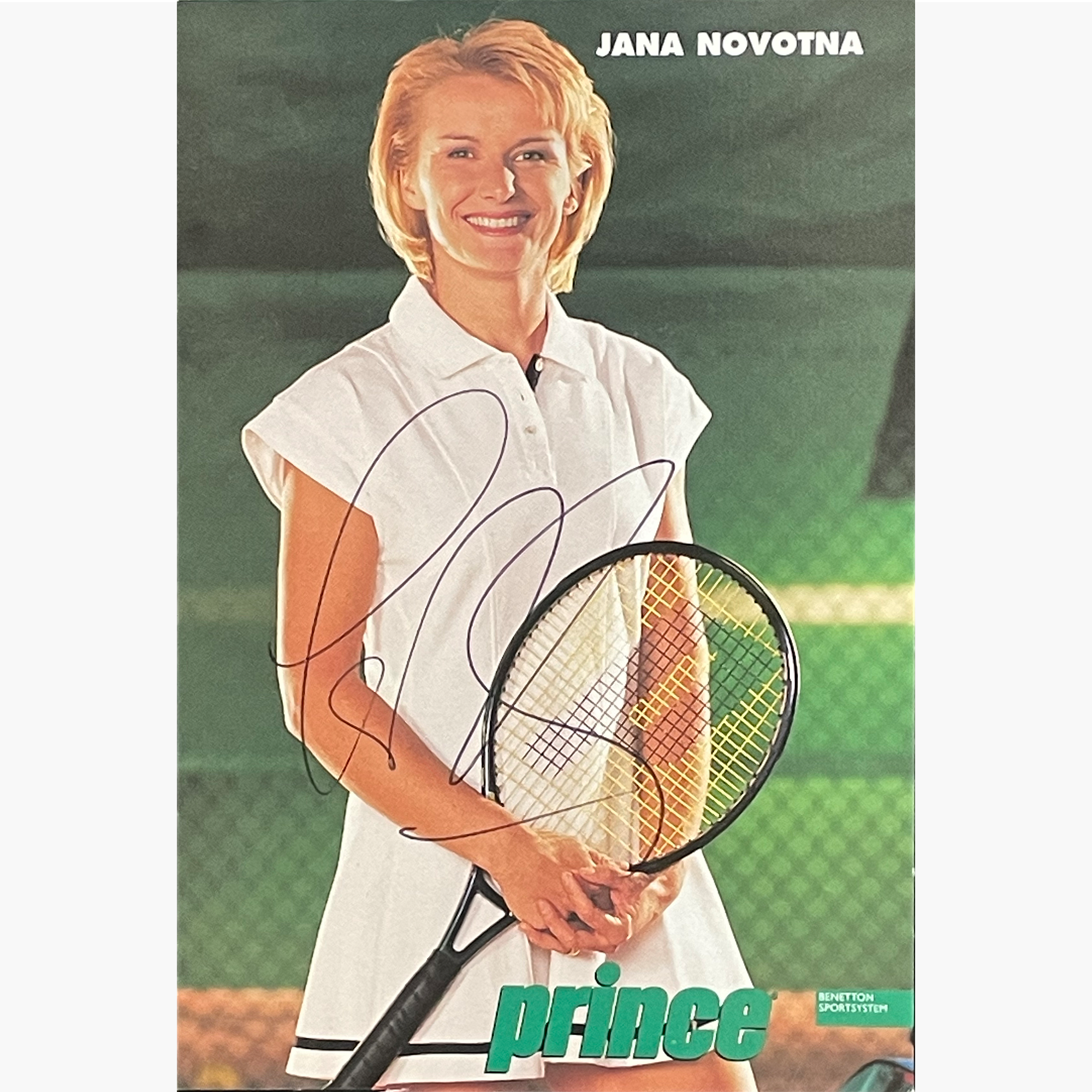 Jana Novotna - Signed 15.2cm x 10.5cm Official Prince Sponsor Card