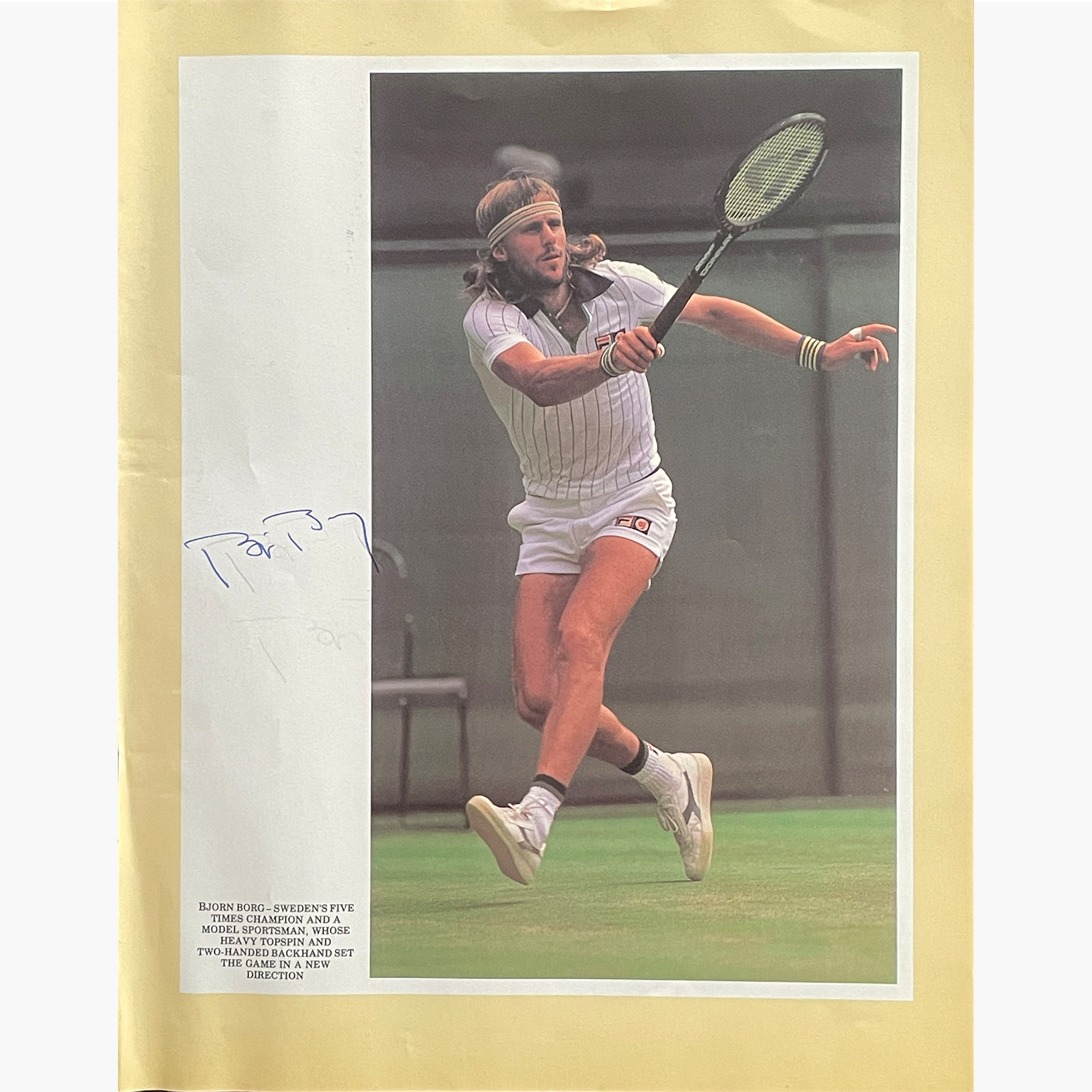Bjorn Borg – Signed 28cm x 22cm Colour Magazine Picture