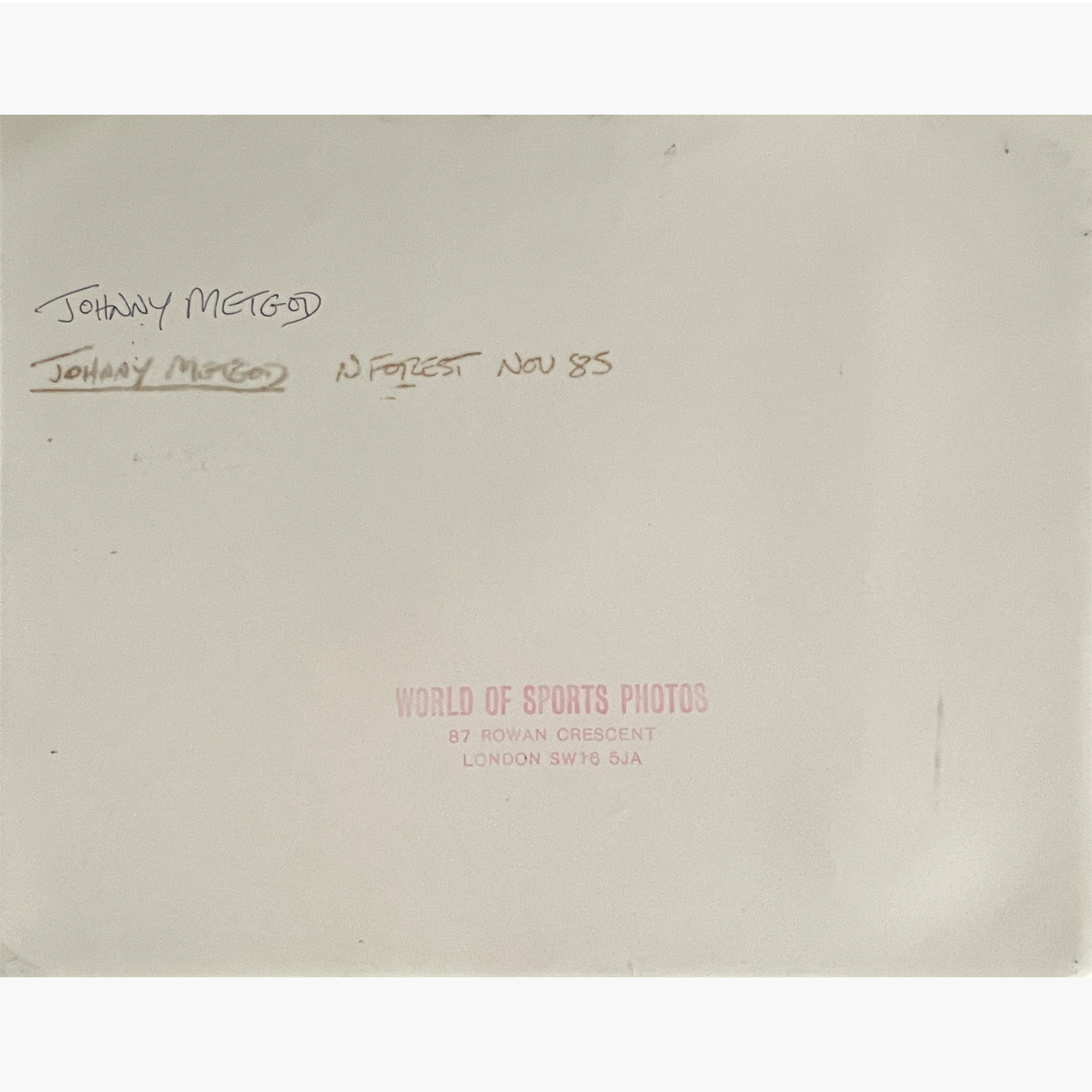 John Metgod – Signed 25.5cm x 20cm Black & White Action Press Photo
