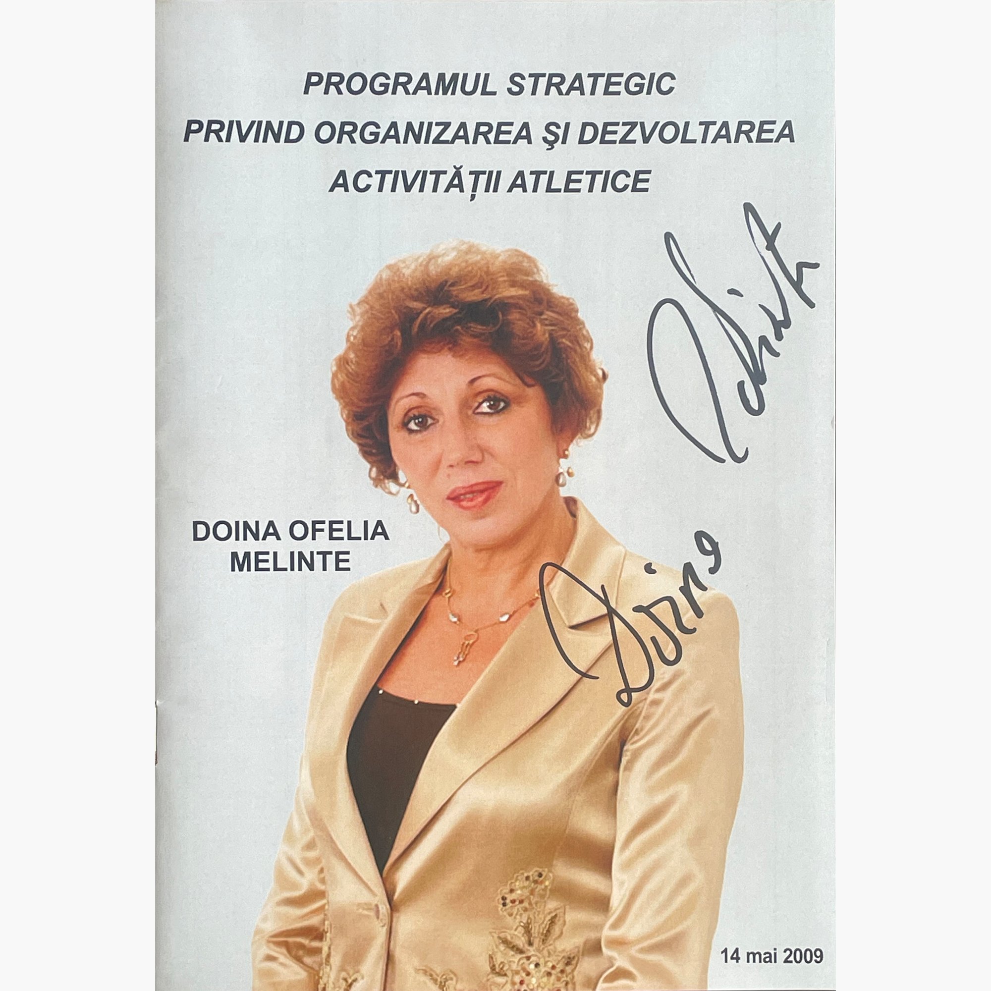 Doina Ofelia Melinte – Signed 20.5cm x 14cm Programme