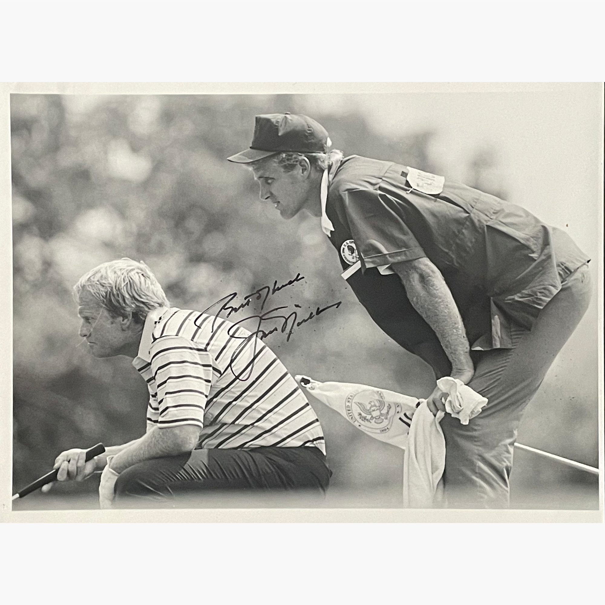Jack Nicklaus – Signed 8.5" x 6.5" Black & White Press Photo