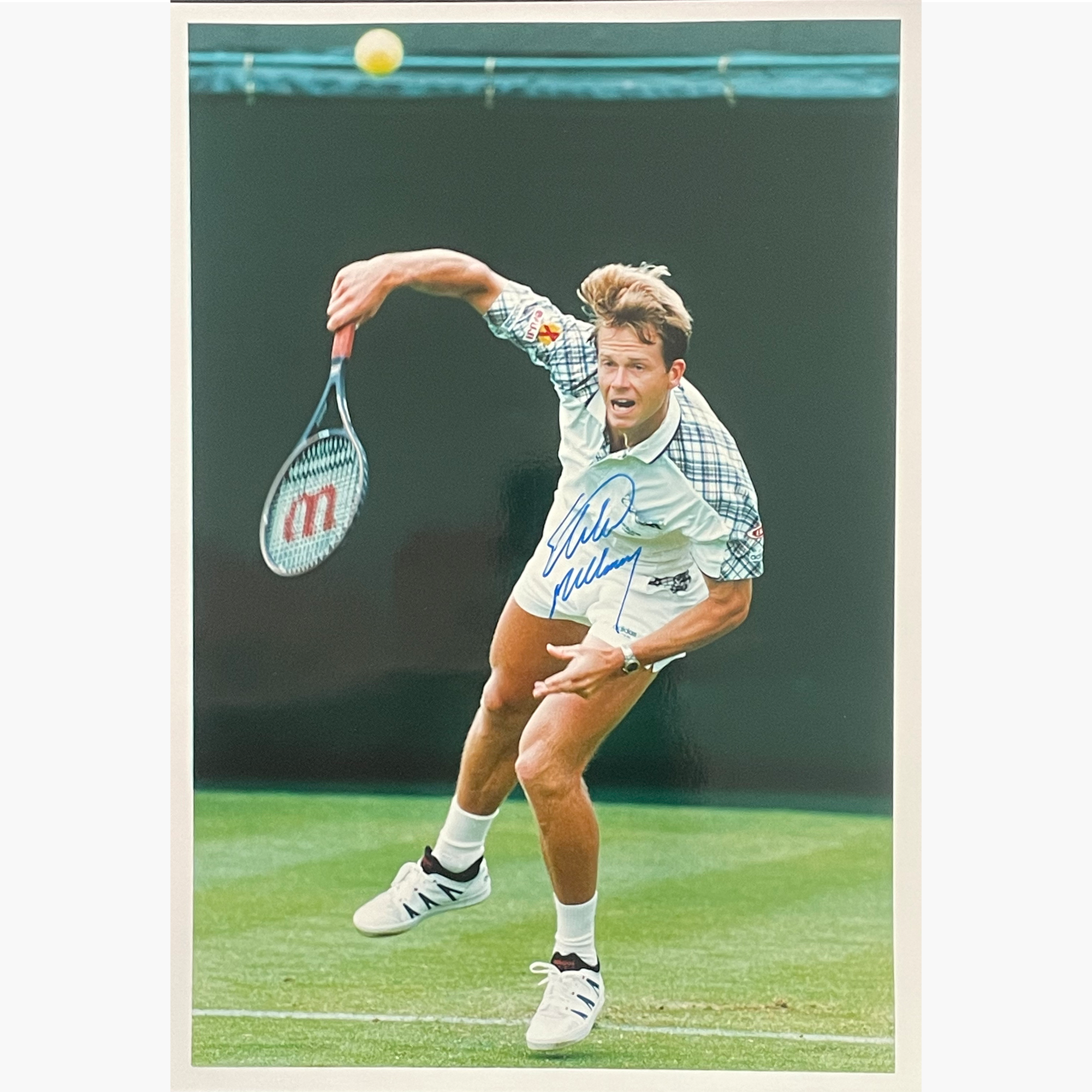 Stefan Edberg - Signed 25.5cm x 17.5cm Colour Action Press Photo