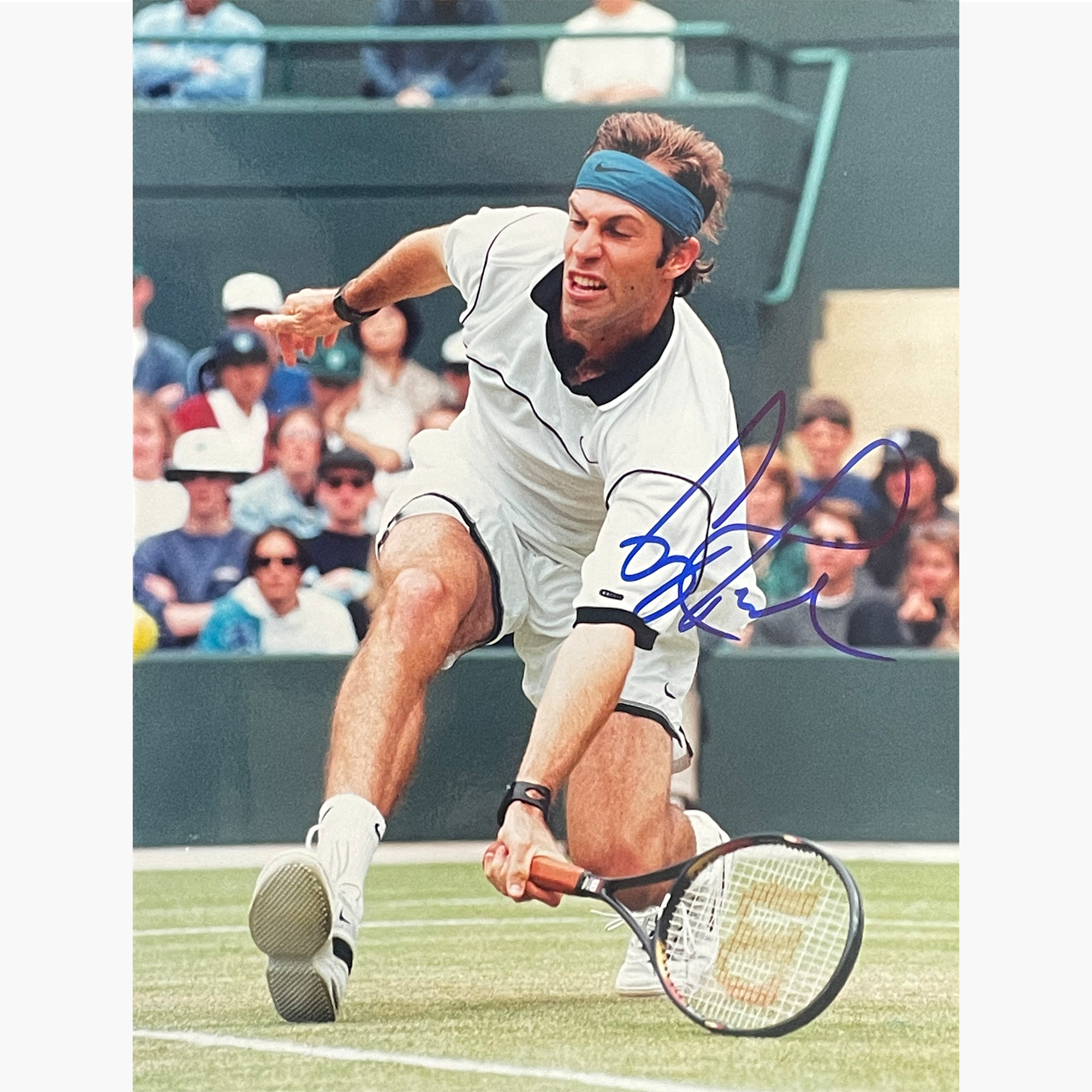 Greg Rusedski - Signed 25.5cm x 19.5cm Colour Action Press Photo