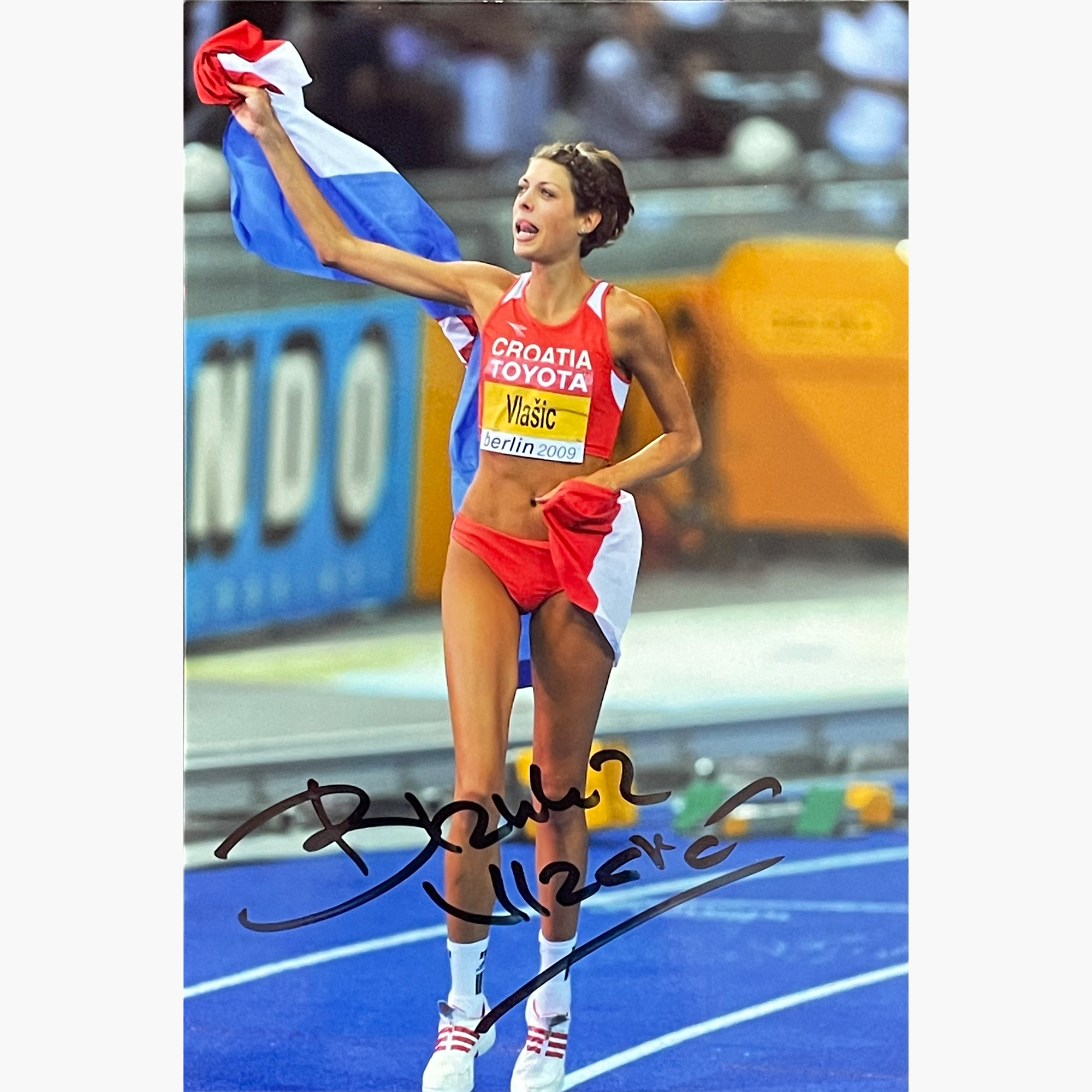 Blanka Vlasic – Signed 15cm x 10cm Colour Action Photo
