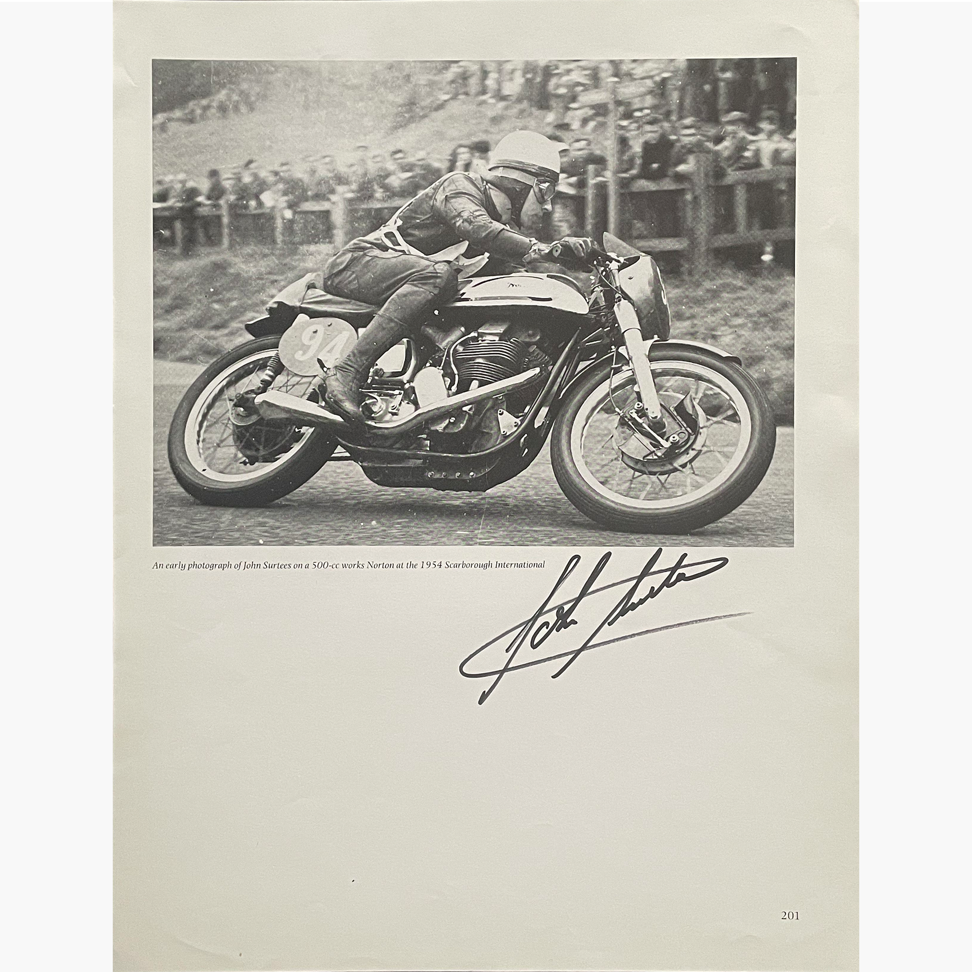 John Surtees – Signed 27.5cm x 21.5cm Black & White Picture