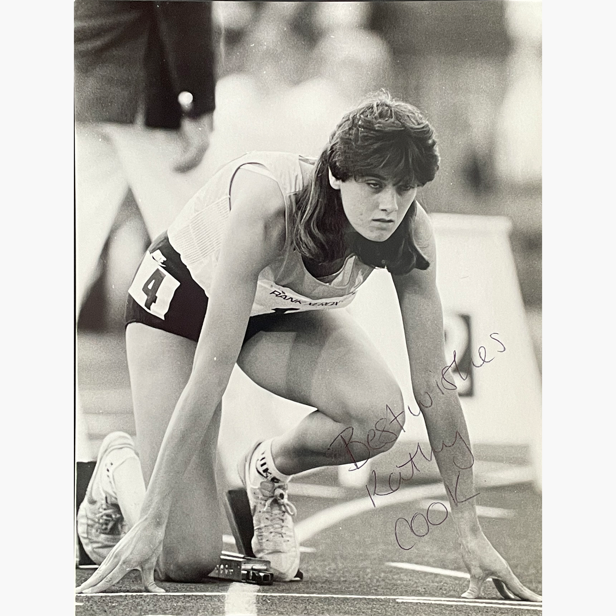 Kathy Cook – Signed 20cm x 15.5cm Black & White Press Photo
