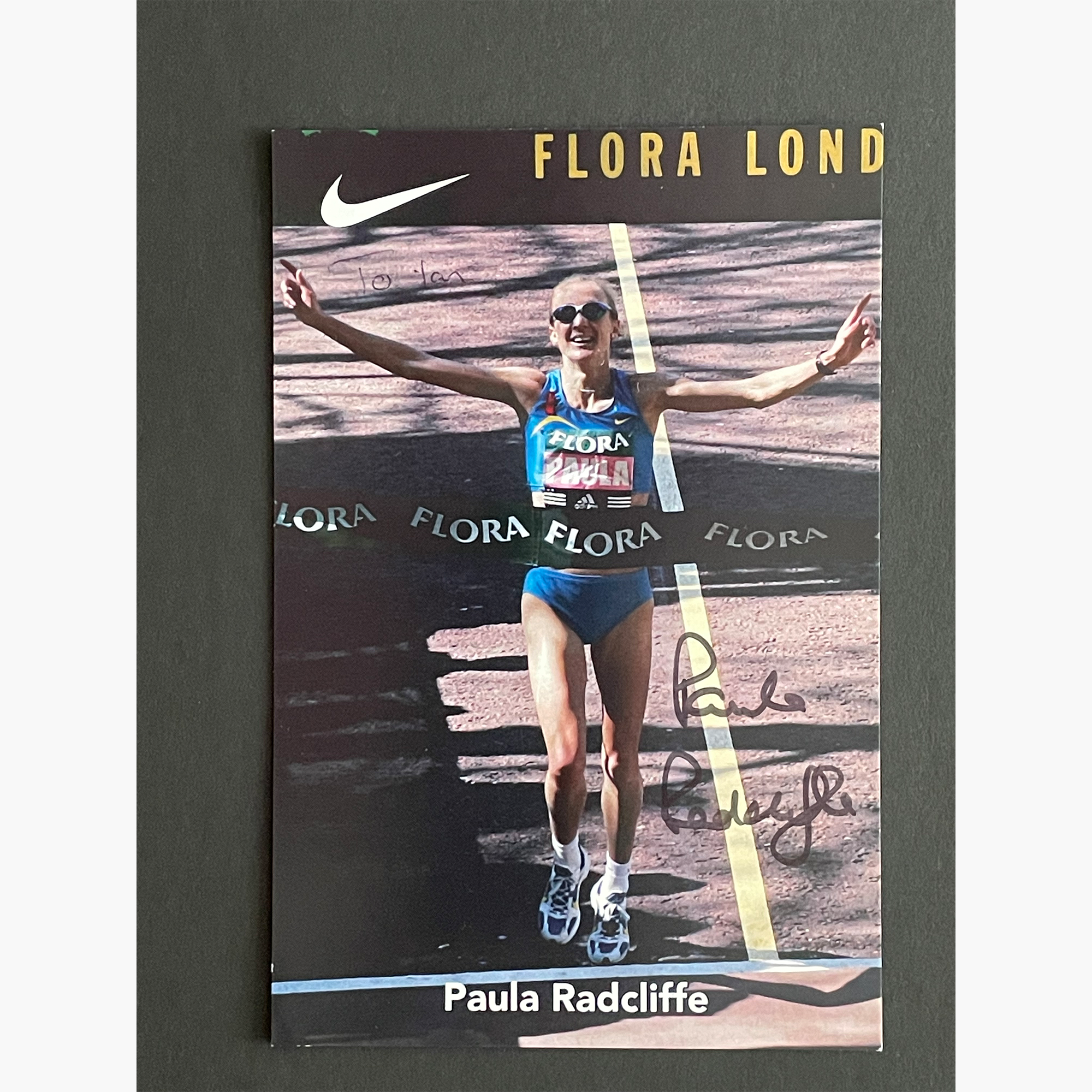 Paula Radcliffe – Signed 15.2cm x 10cm Official Nike Sponsor Card