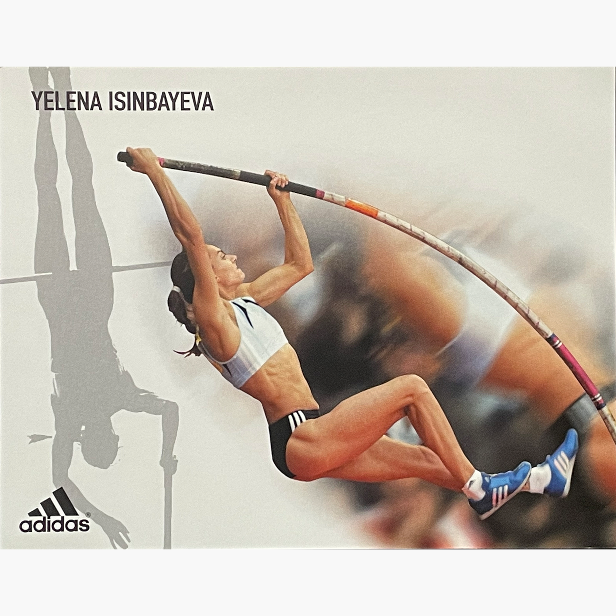 Yelena Isinbayeva – Signed 14cm x 11cm Official Adidas Sponsor Card