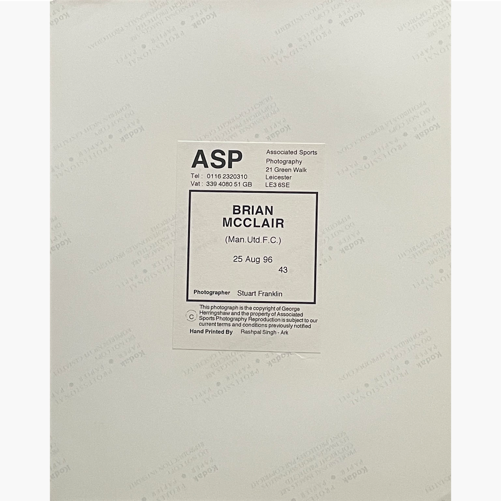 Brian McClair – Signed 25cm x 18.5cm Colour Action Press Photo