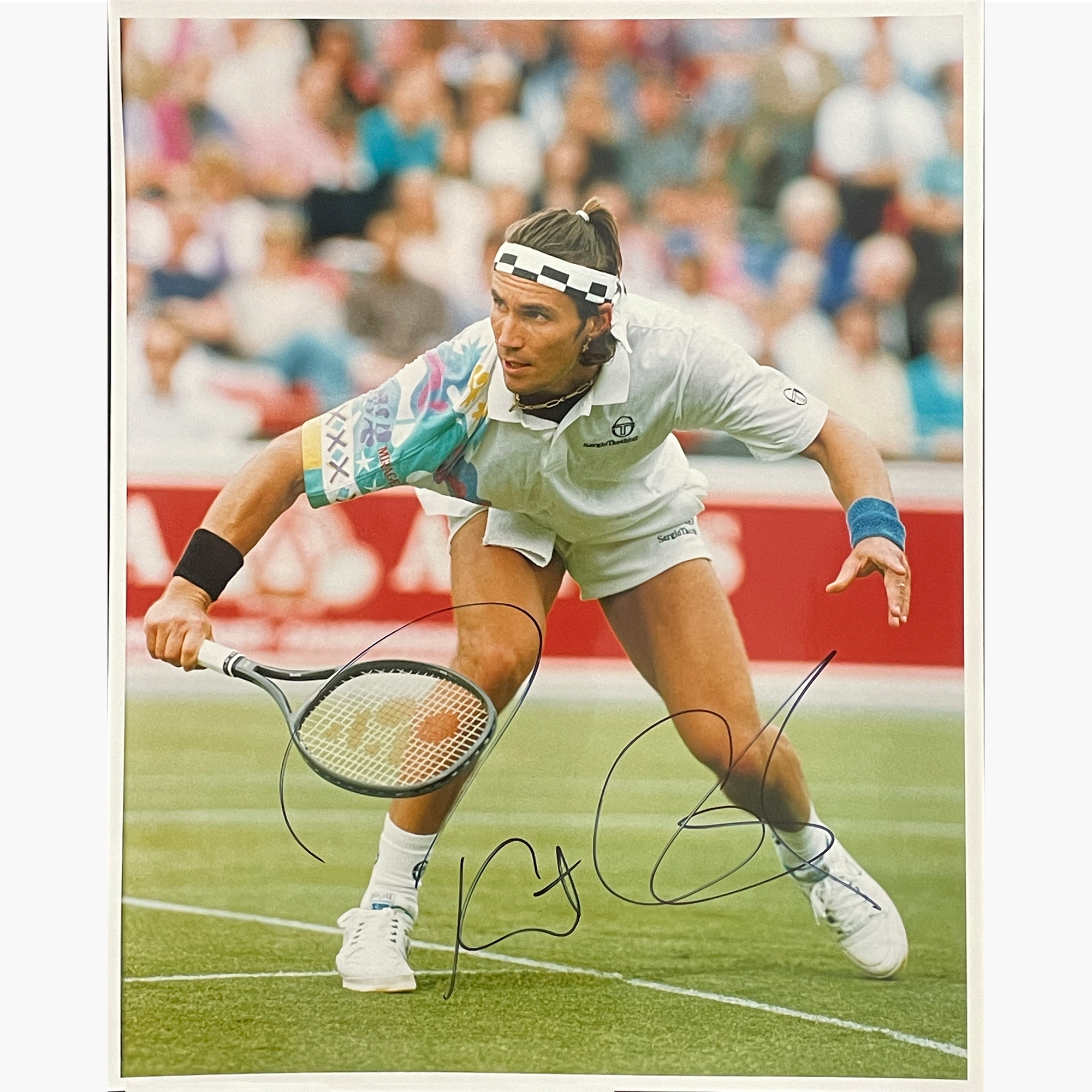 Pat Cash - Signed 25.5cm x 20.5cm Colour Action Press Photo