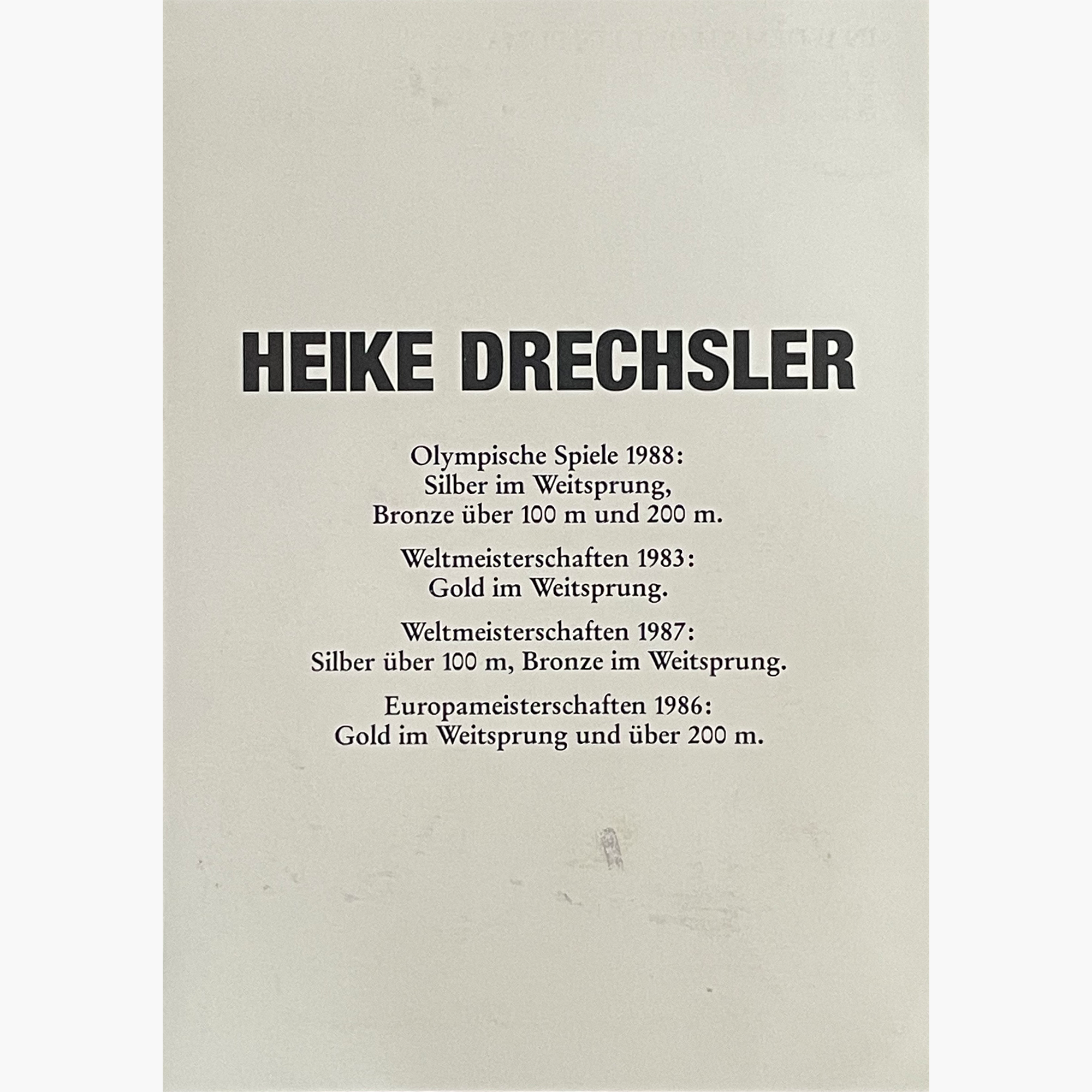 Heike Drechsler – Signed 15cm x 10.5cm Official Puma Sponsor Card