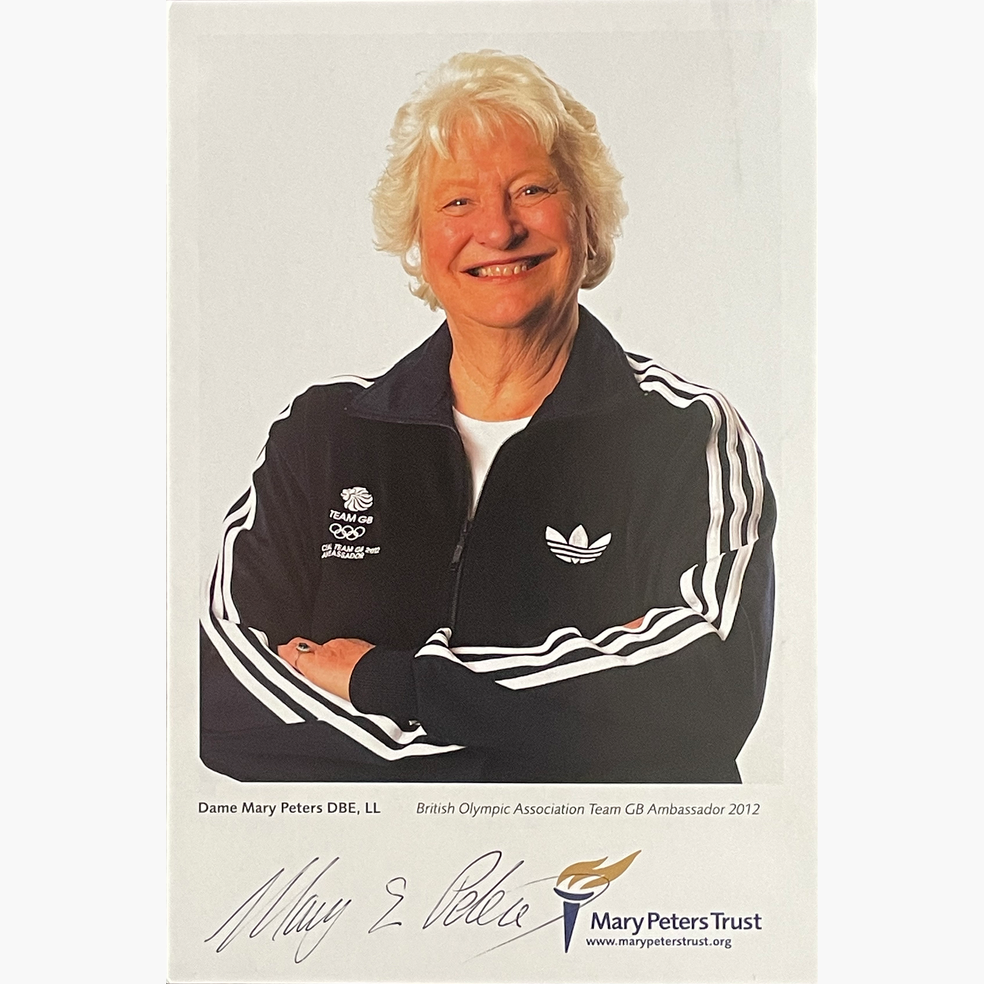 Mary Peters – Signed 15cm x 10cm Mary Peters Trust Photo Card