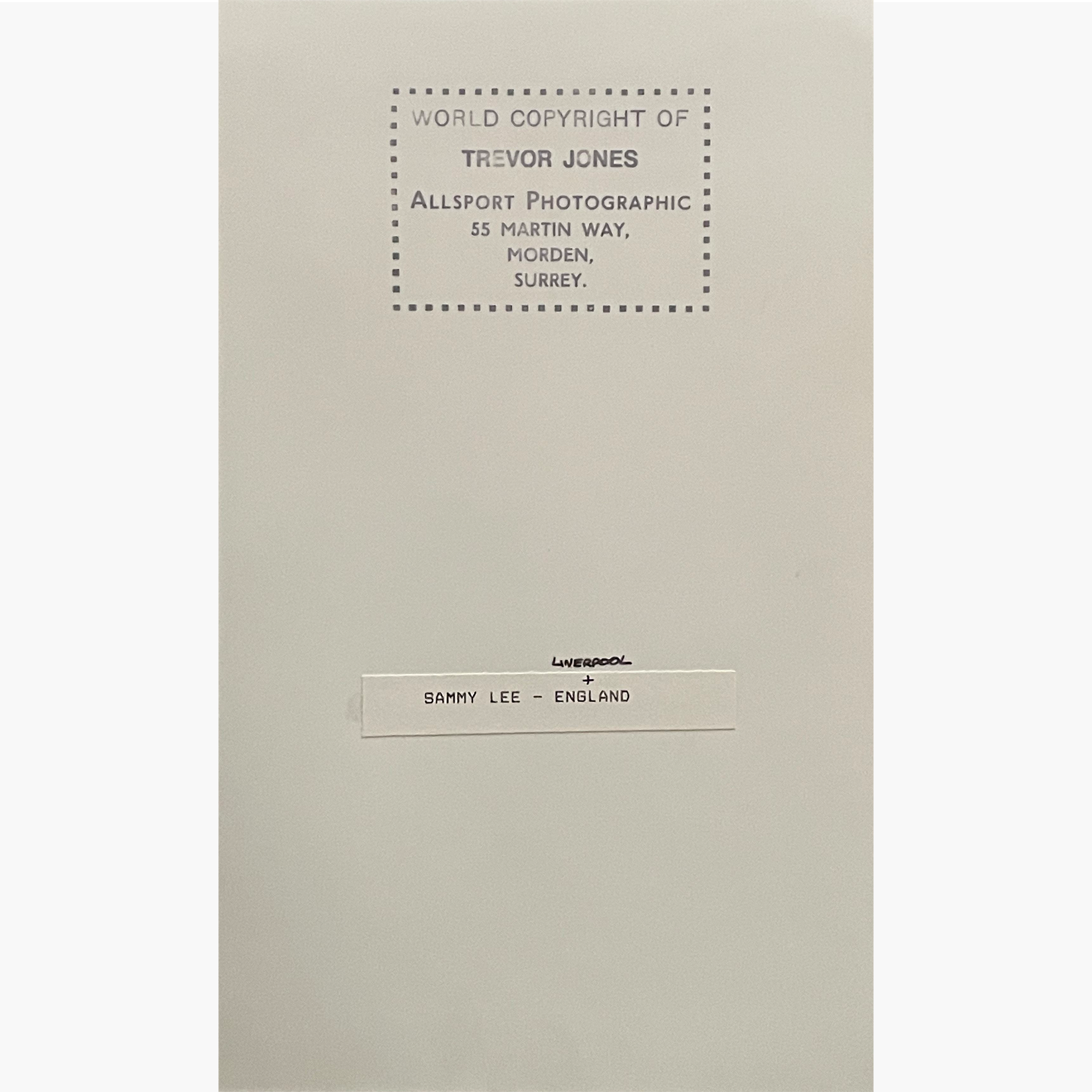 Sammy Lee – Signed 25.5cm x 15cm Black & White Action Press Photo