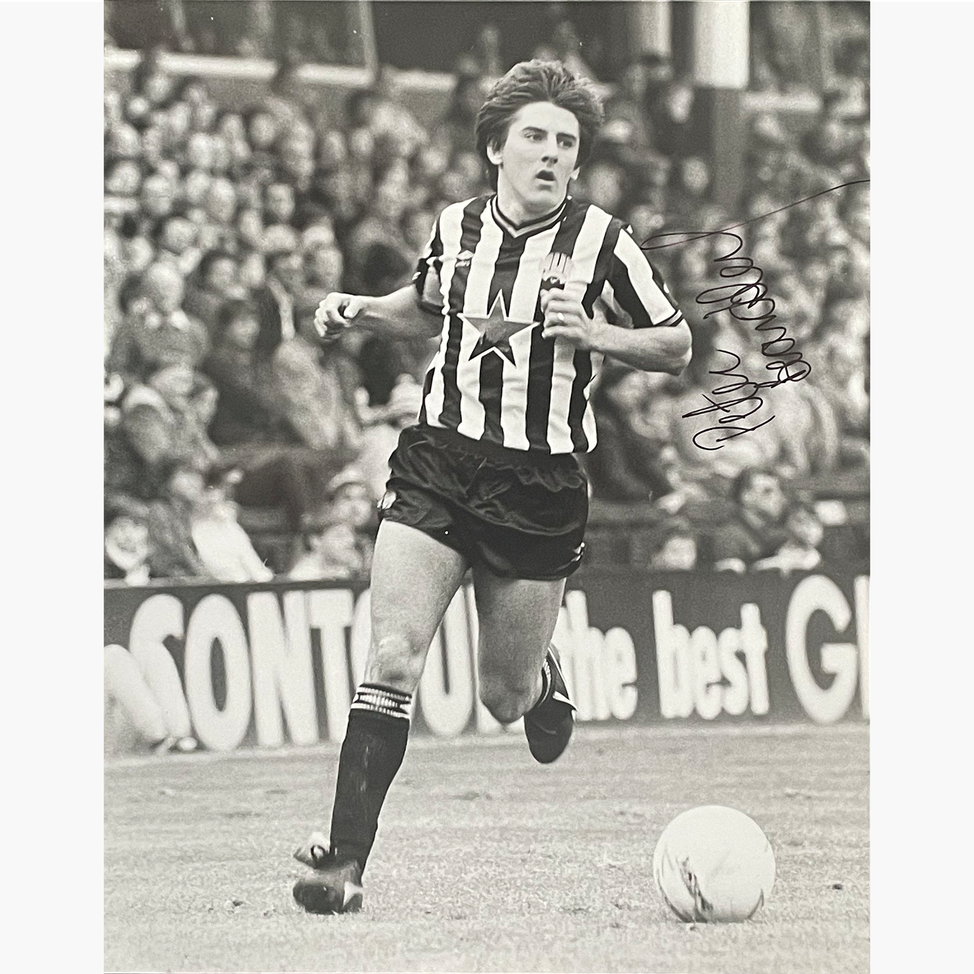 Peter Beardsley – Signed 25cm x 20cm Black & White Action Press Photo