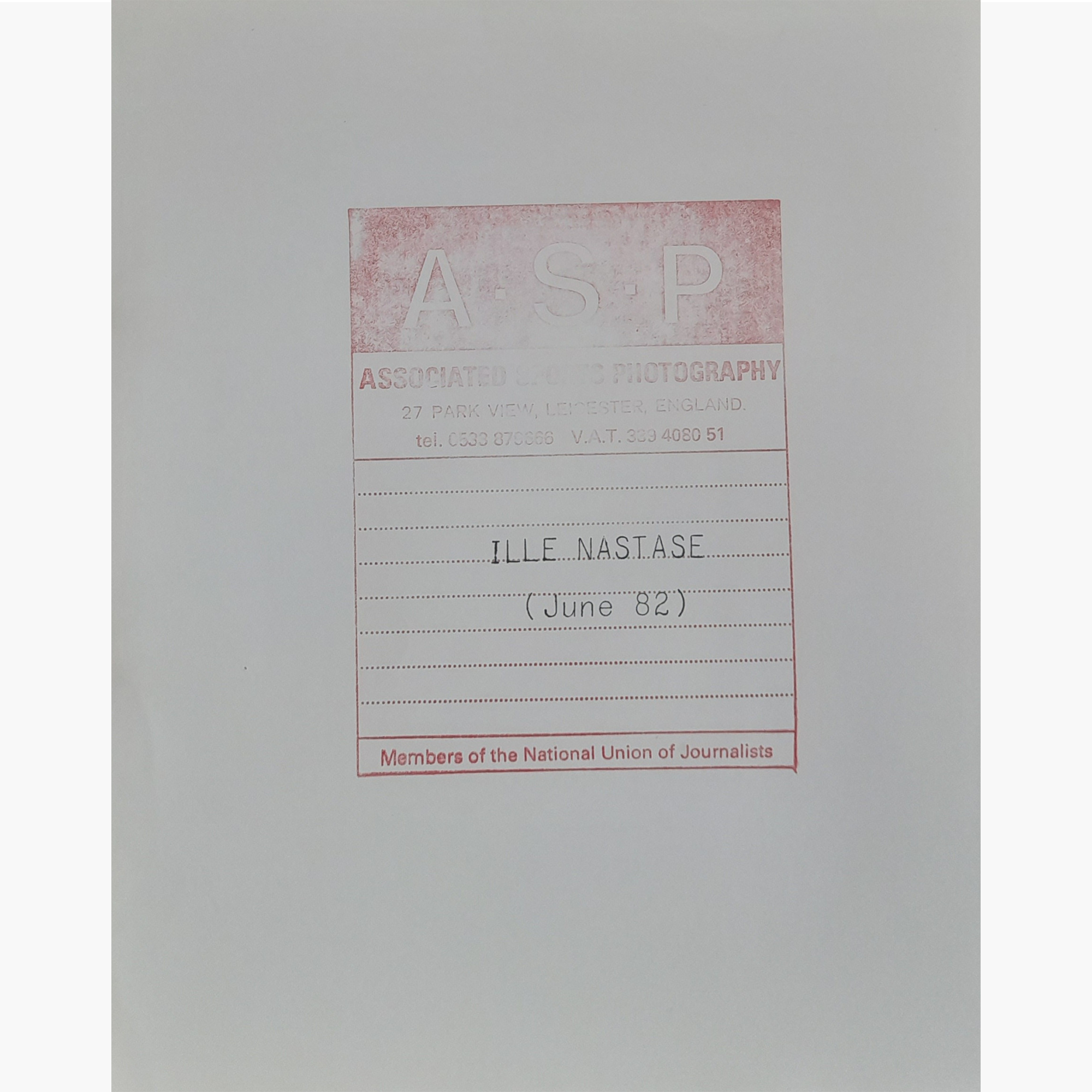 Ilie Nastase - Signed 25.5cm x 20.5cm Black & White Press Photo