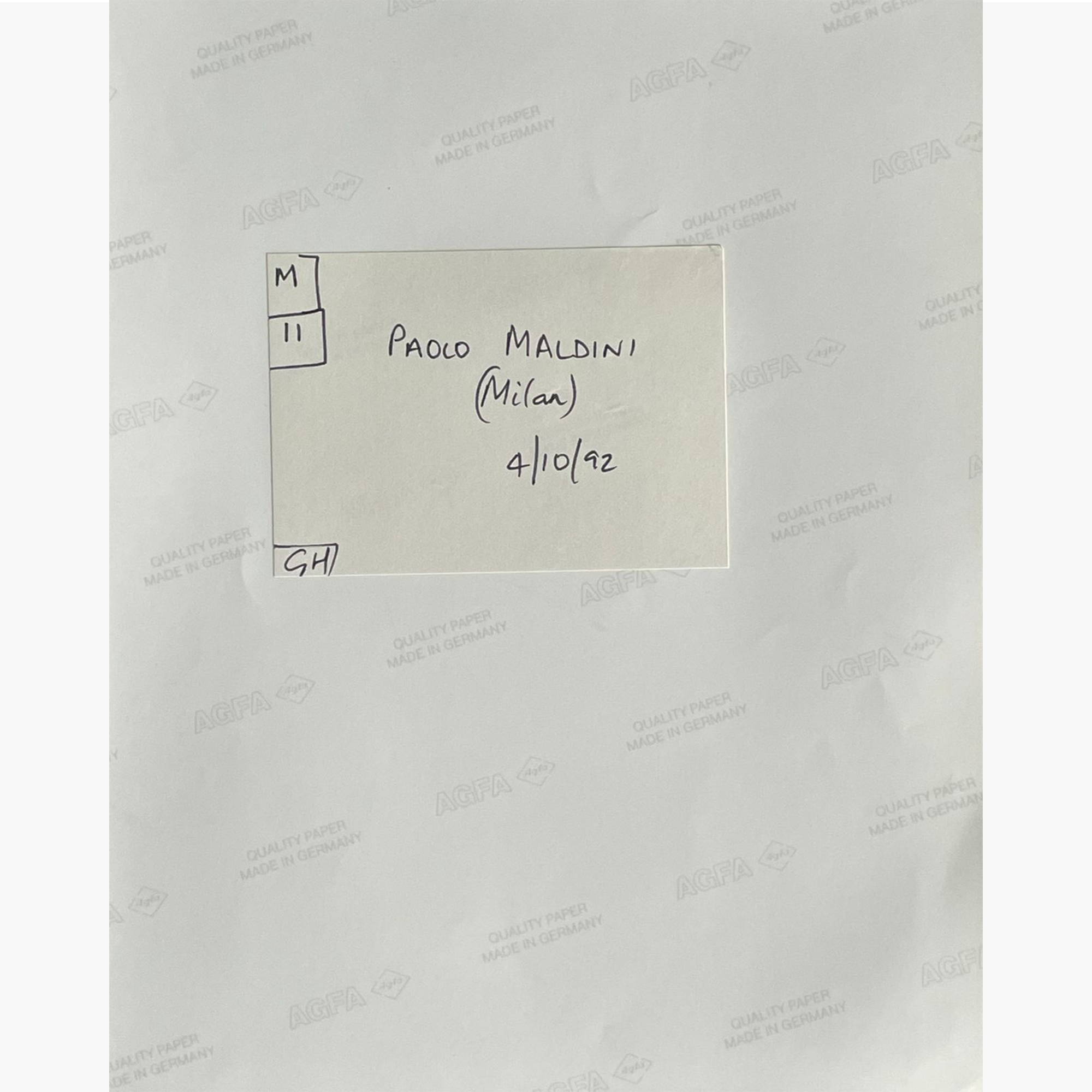 Paolo Maldini – Signed 25.5cm x 20cm Colour Action Press Photo
