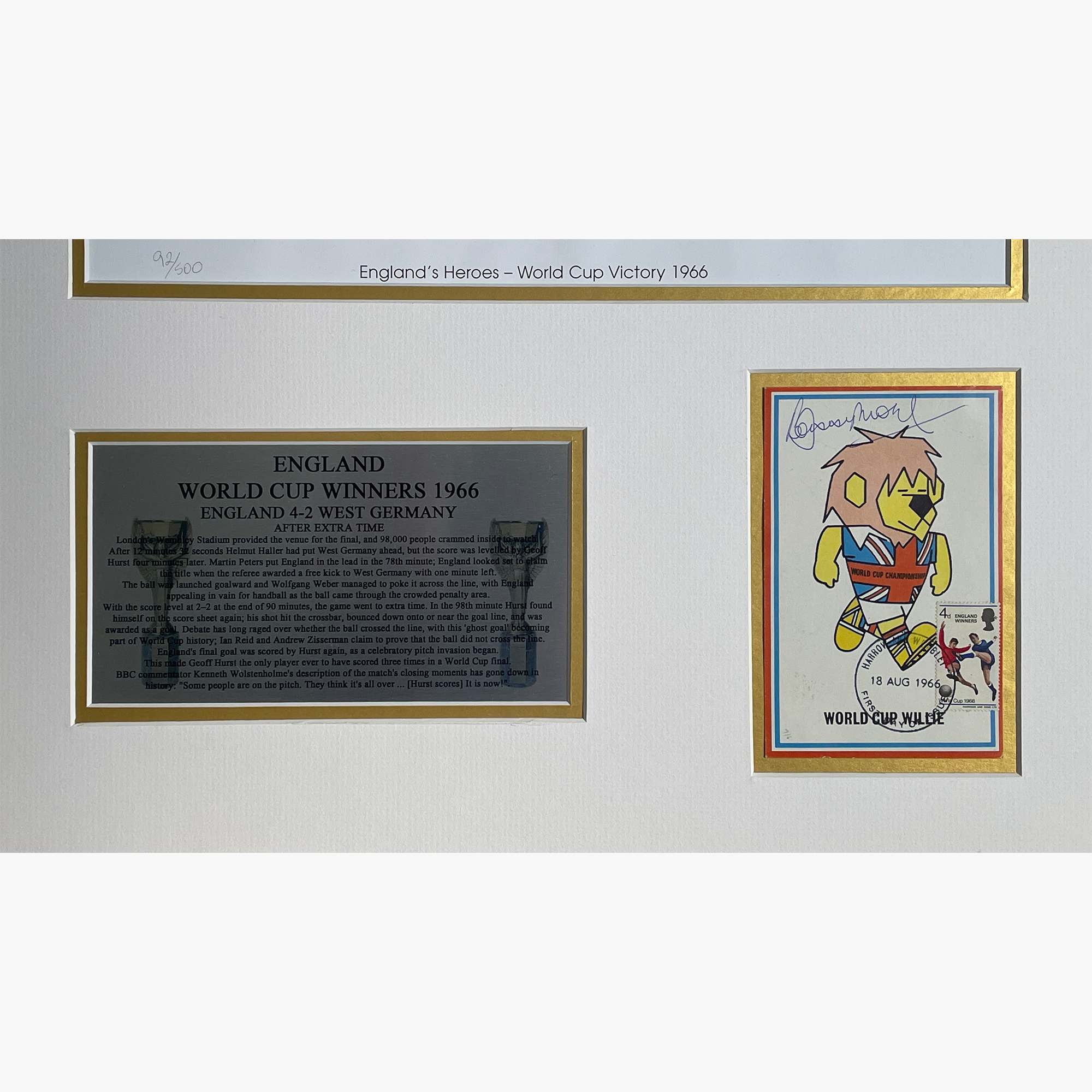 England 1966 World Cup Winning Team – Signed & Framed Limited Edition Display