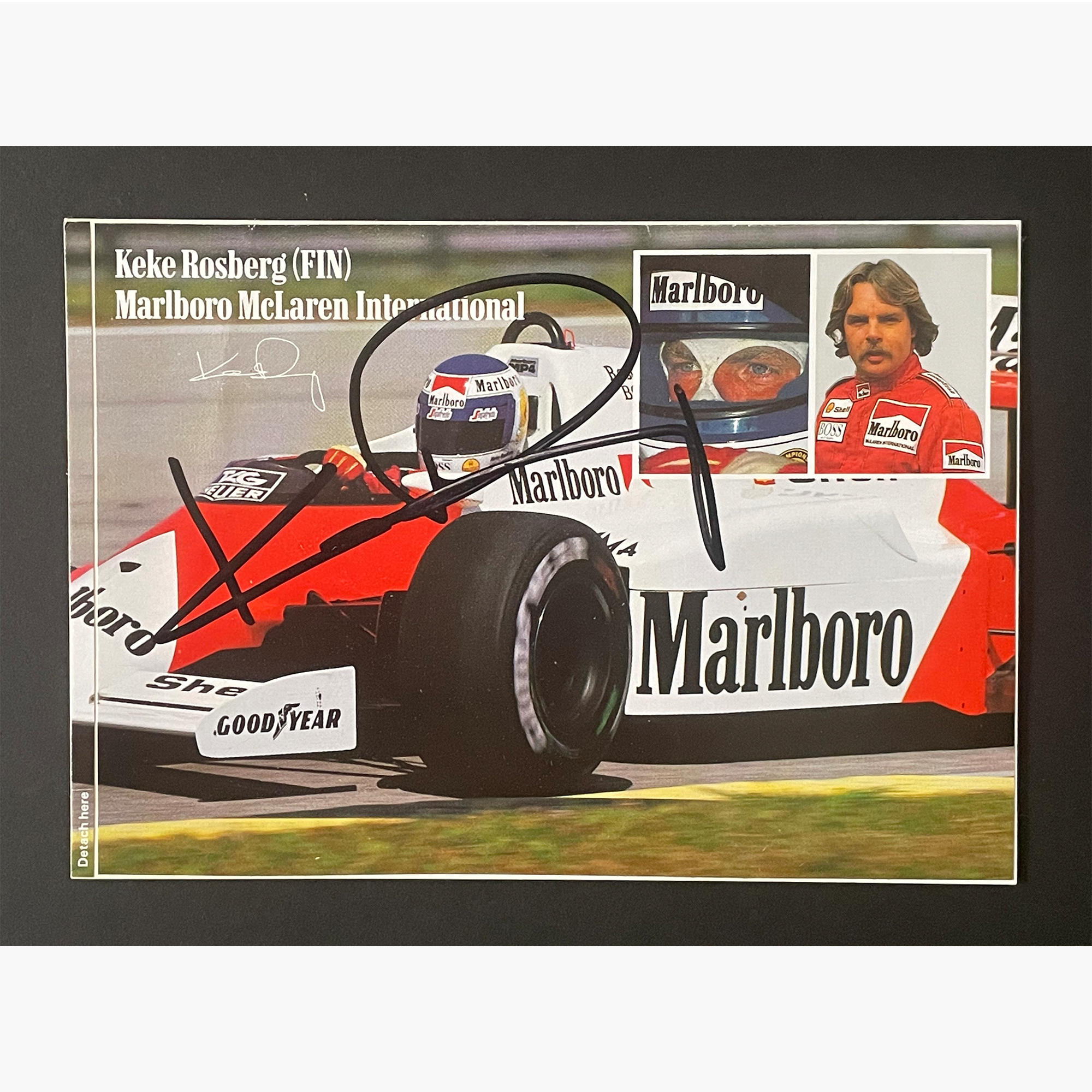 Keke Rosberg – Signed 15.5cm x 10.7cm Official McLaren Postcard