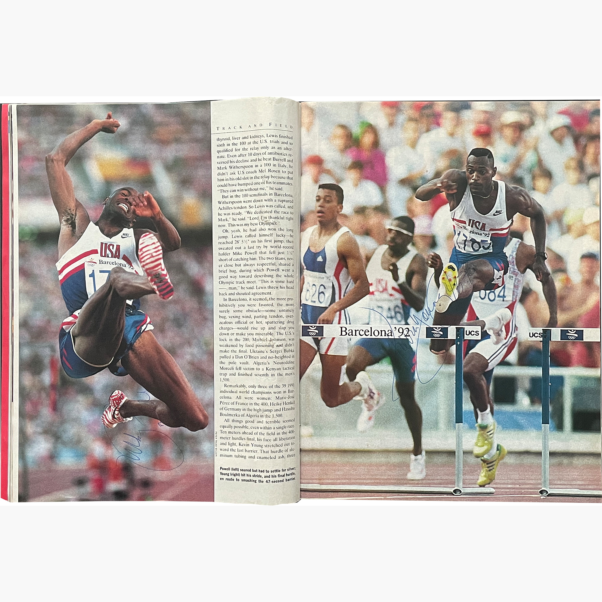 Sports Illustrated (Aug 17, 1992) – Multi-Signed by Mike Powell, Kevin Young, Gwen Torrance, Hassiba Boulmerka, Mark McKoy & Sergey Bubka