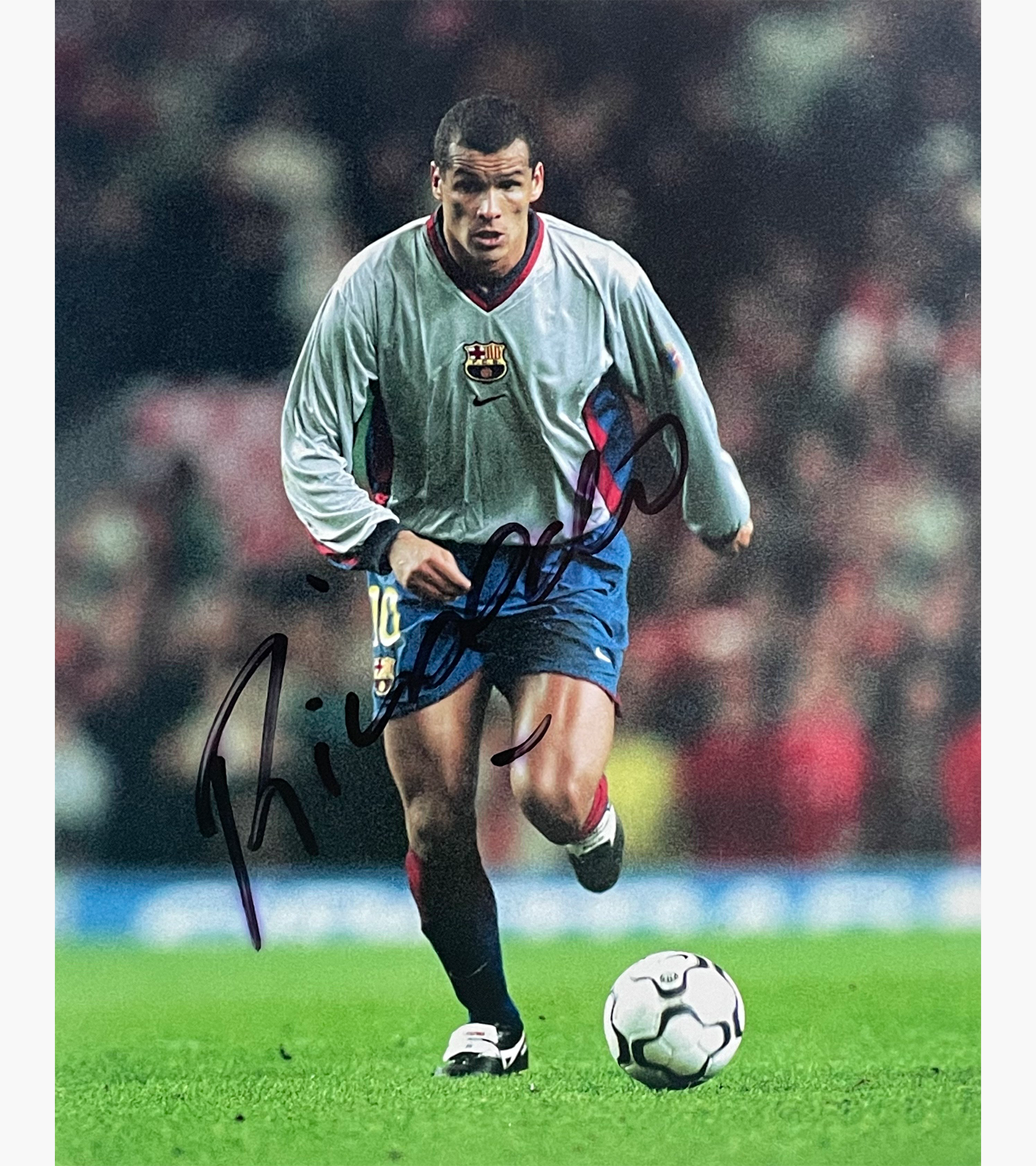 Rivaldo – Signed 25.3cm x 20.2cm Colour Action Photo