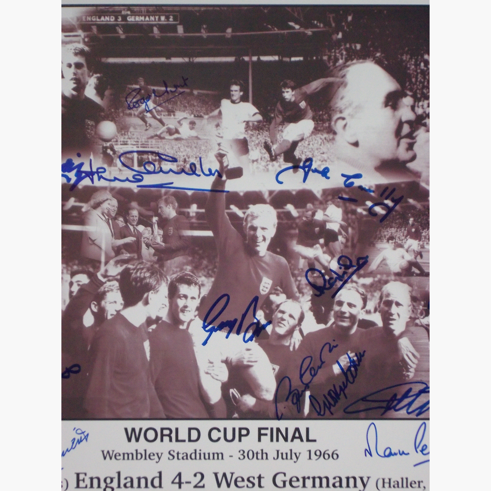 1966 England Signed Montage – World Cup Final Squad (17.75" x 12.5")