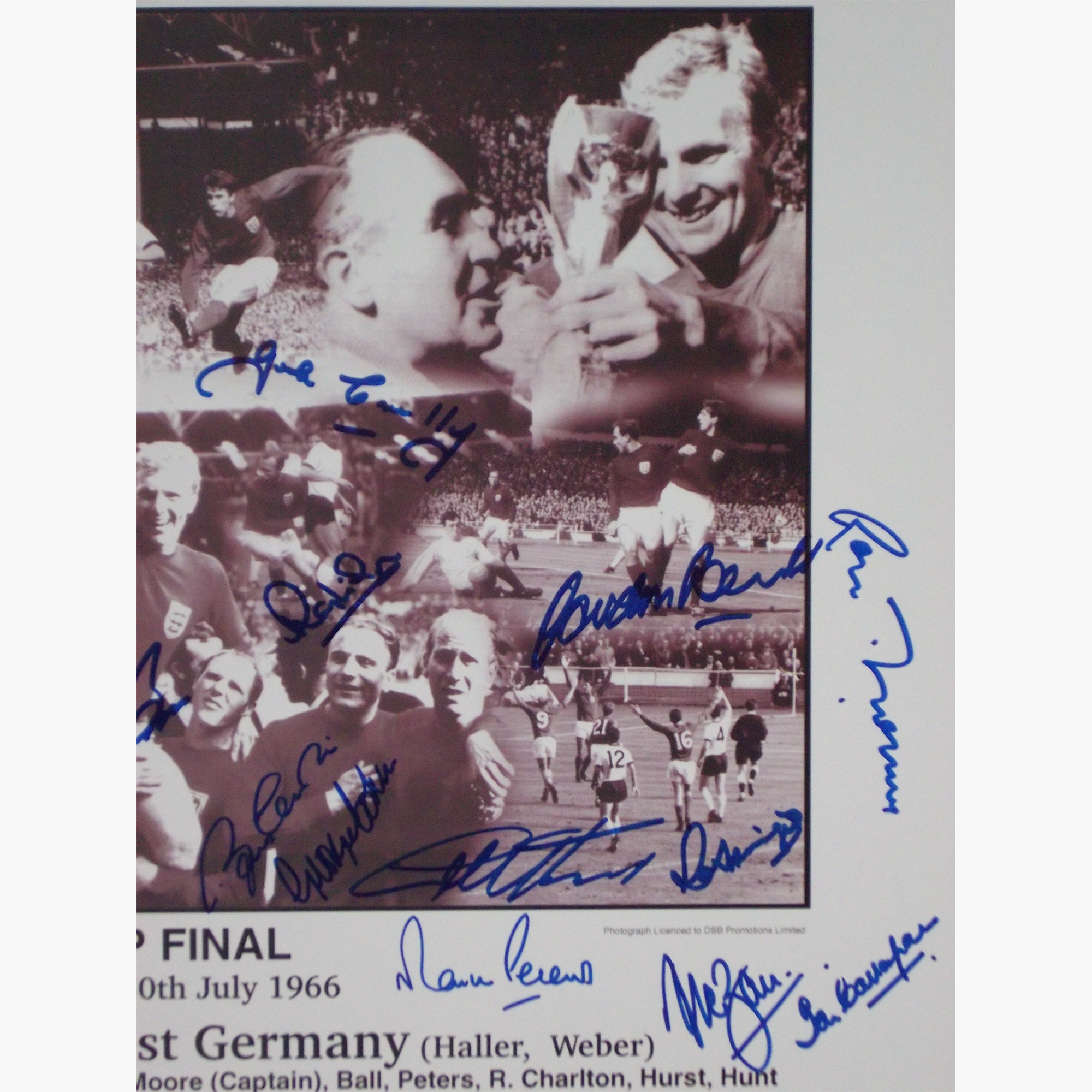 1966 England Signed Montage – World Cup Final Squad (17.75" x 12.5")