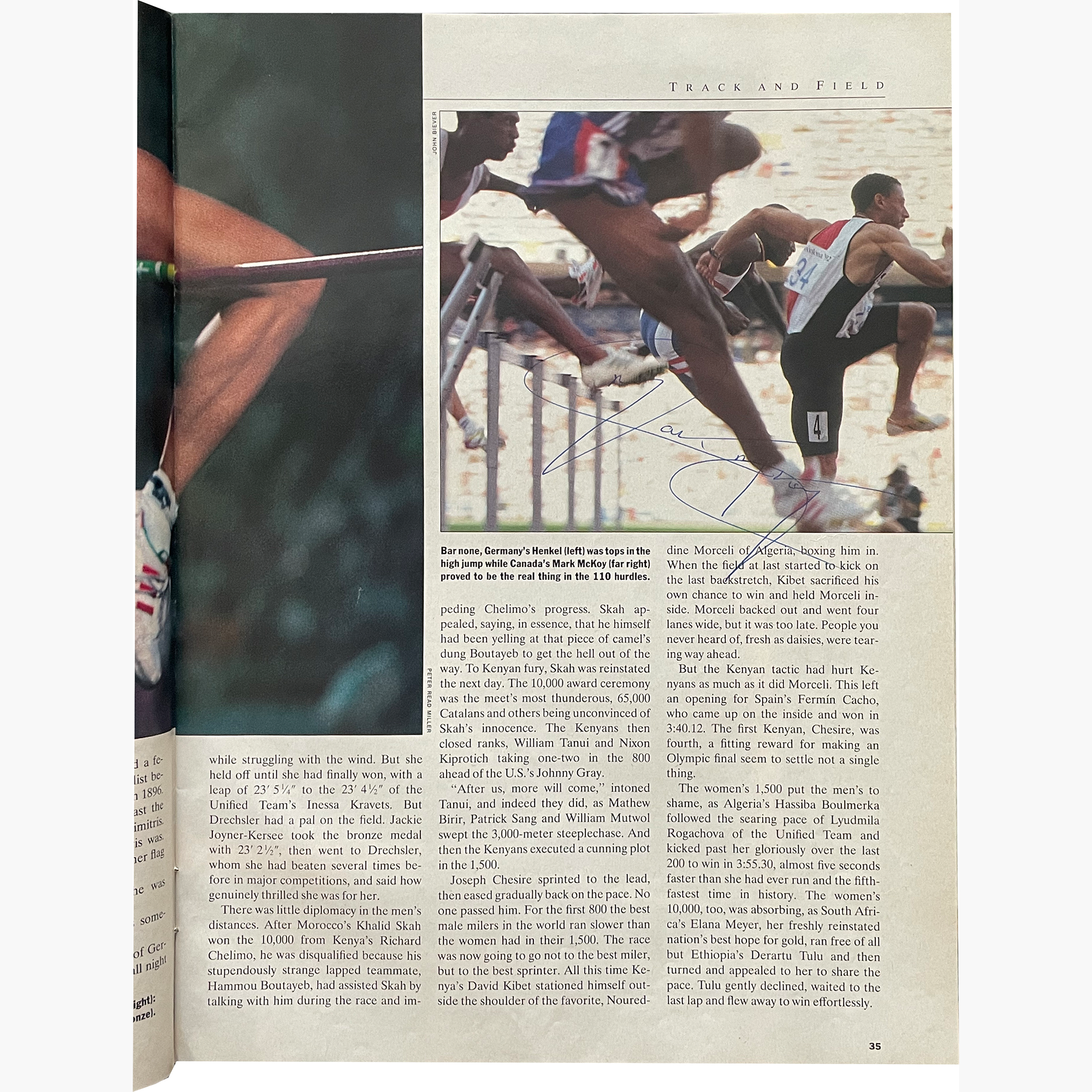 Sports Illustrated (Aug 17, 1992) – Multi-Signed by Mike Powell, Kevin Young, Gwen Torrance, Hassiba Boulmerka, Mark McKoy & Sergey Bubka