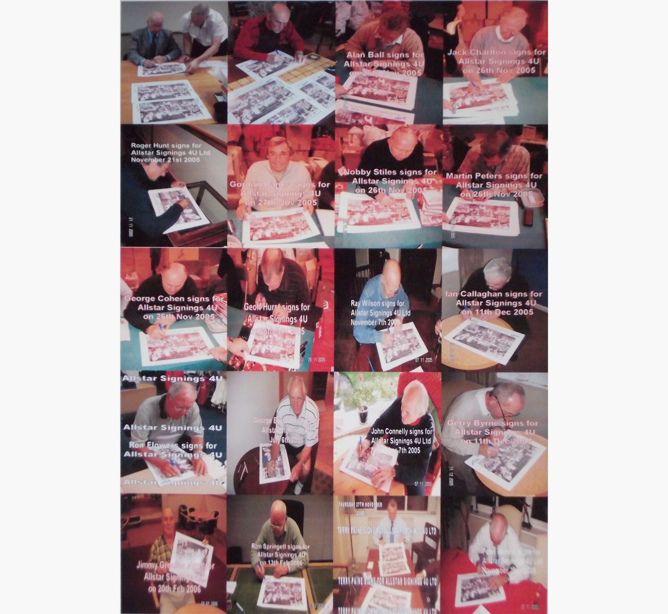 1966 England Signed Montage – World Cup Final Squad (17.75" x 12.5")