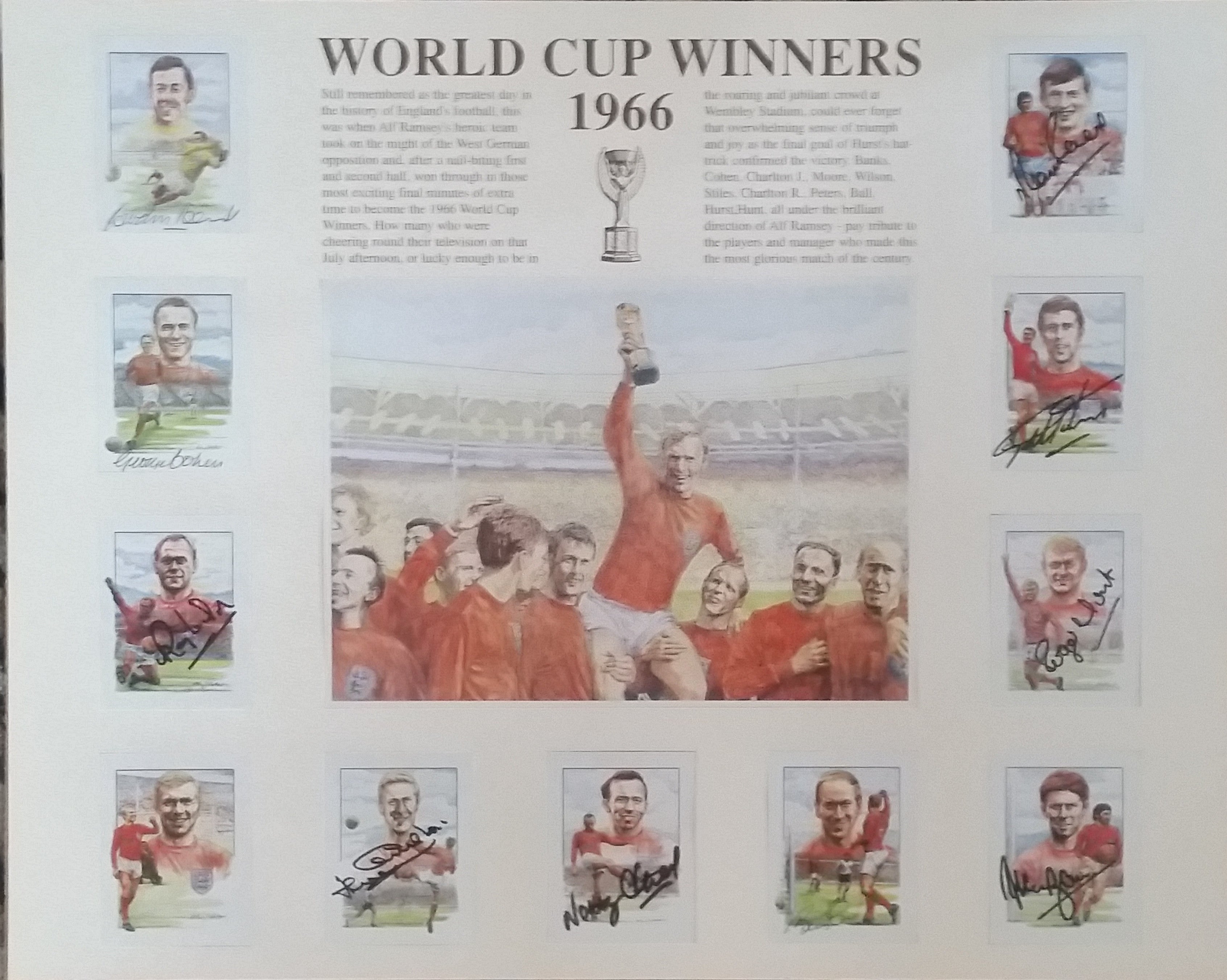 England 1966 World Cup Winners Signed Display – “Frames of Mind” Card Collection