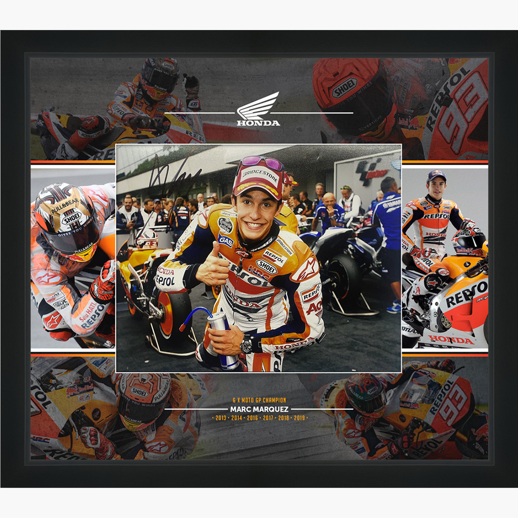 Marc Márquez Signed Display – World Champion Tribute