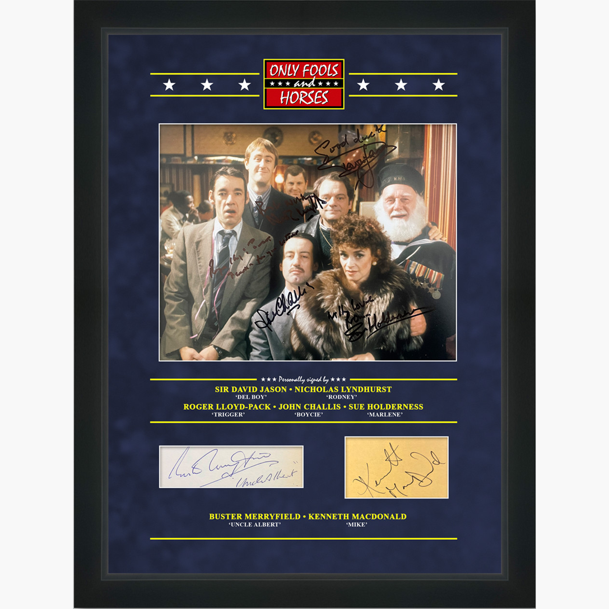 Only Fools and Horses Cast Signed Photo Display – Iconic British Sitcom