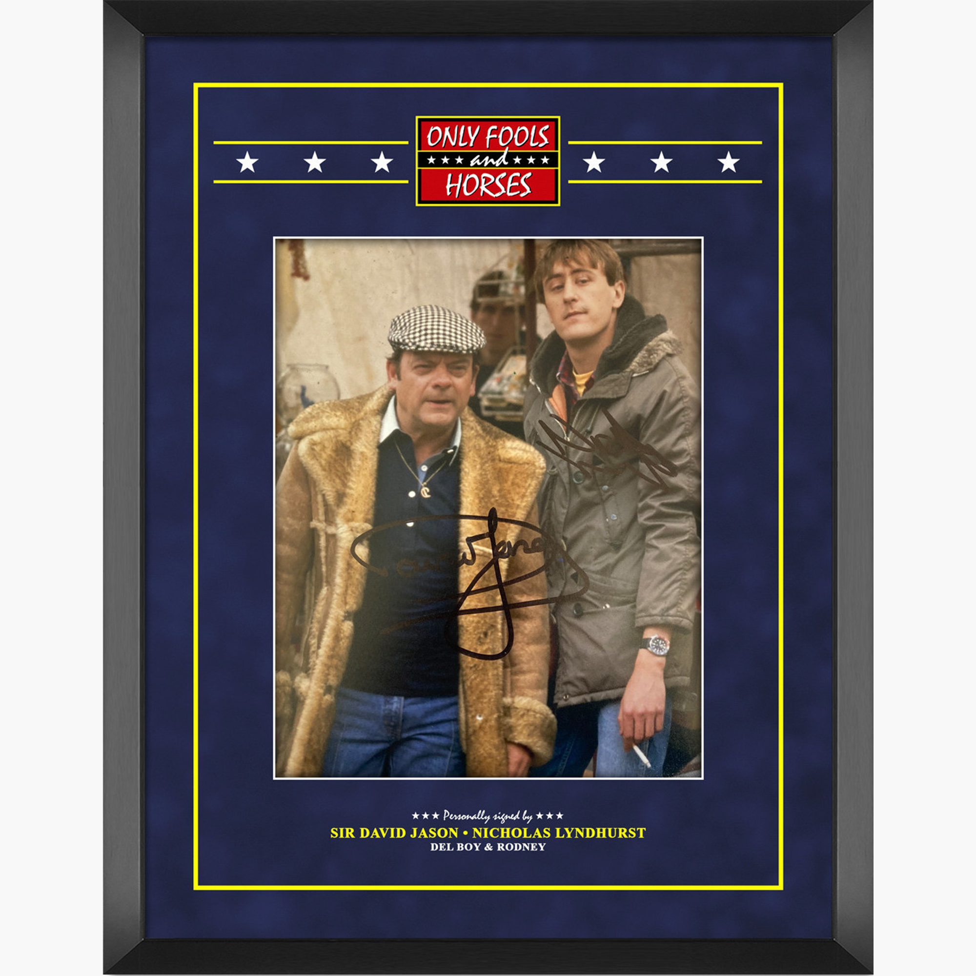 Only Fools and Horses Del Boy & Rodney Signed Photo Display – Sir David Jason & Nicholas Lyndhurst