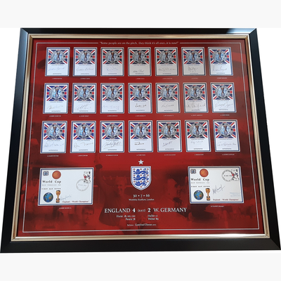 England 1966 World Cup Winners – Full Squad Signed Jules Rimet Display (Incl. Bobby Moore & Sir Alf Ramsey)