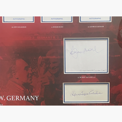 England 1966 World Cup Squad Full Autograph Display – Complete Team, Staff & Commentator Signatures