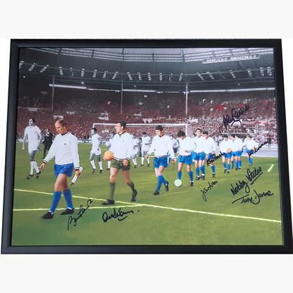 Manchester United 1968 European Cup Final Signed Print – Fully Colourised