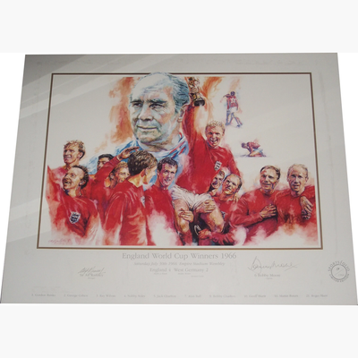 1966 World Cup Final Limited Edition Print – Signed by Bobby Moore & Sir Alf Ramsey (No. 19 of 1966)