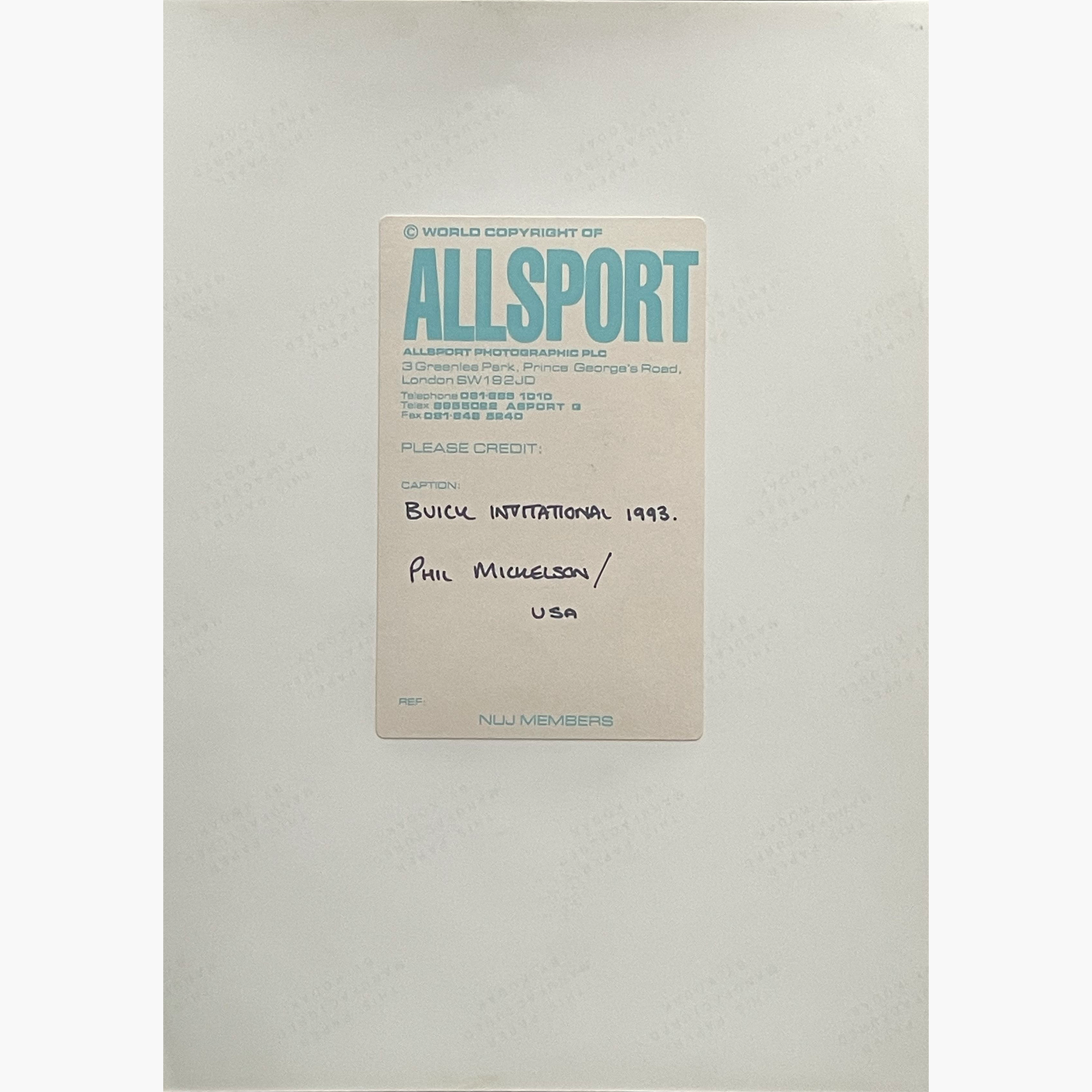 Phil Mickelson - Signed 25.5cm x 18.3cm Black & White Press Photo