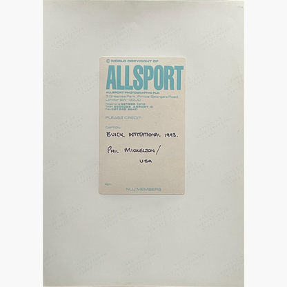 Phil Mickelson - Signed 25.5cm x 18.3cm Black & White Press Photo