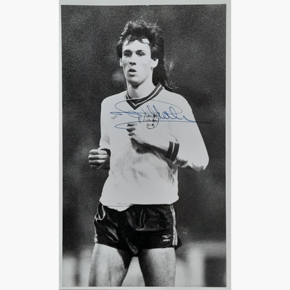 Mark Hateley – Signed 20cm x 102.5cm Black & White Action Press Photo