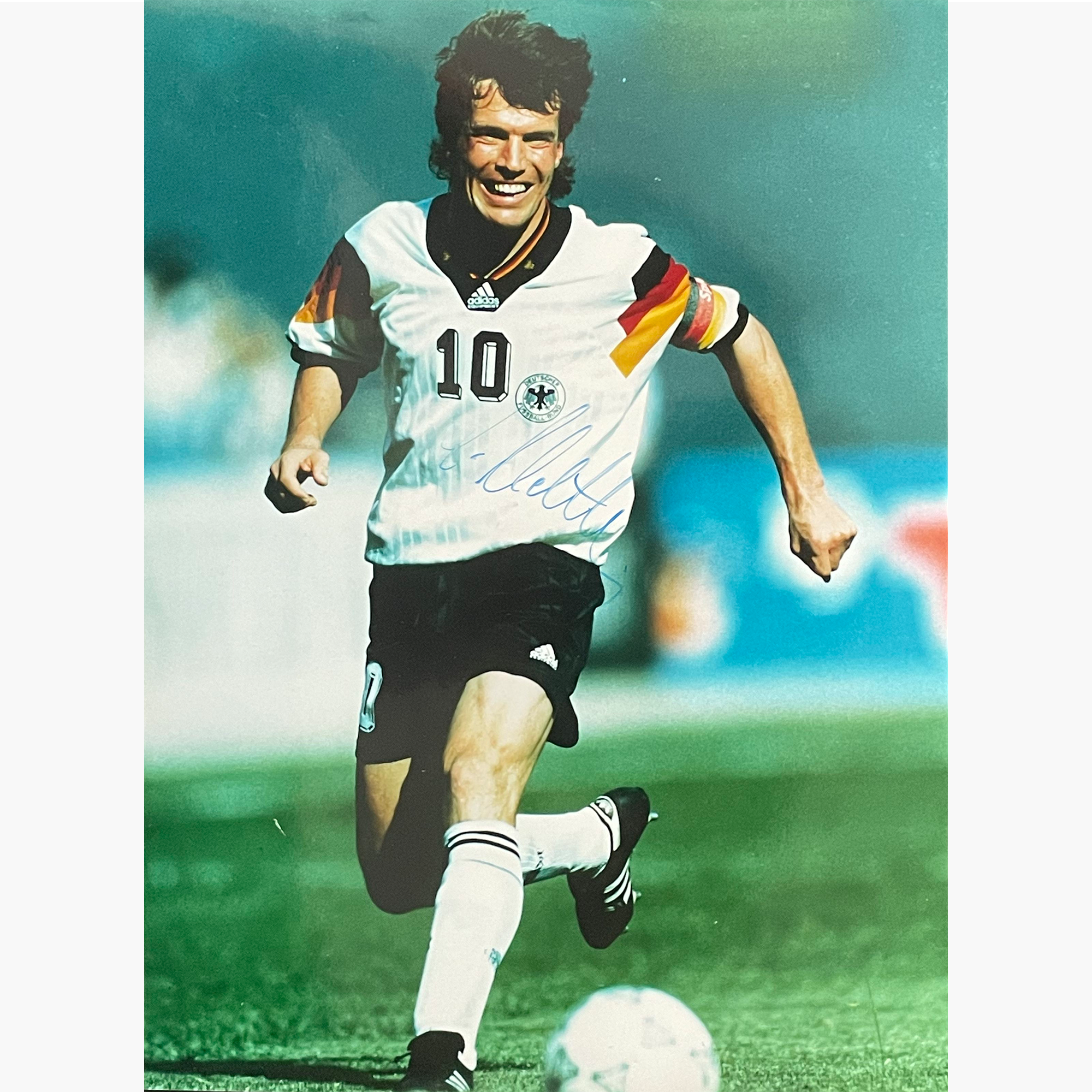 Lothar Matthaus – Signed 25.5cm x 20cm Colour Action Photo