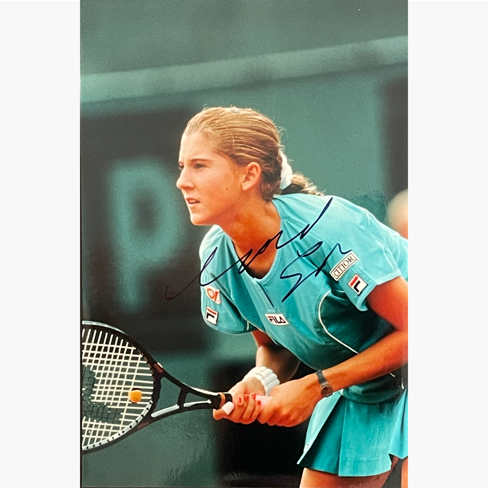 Monica Seles - Signed 15cm x 10cm Colour Action Photo