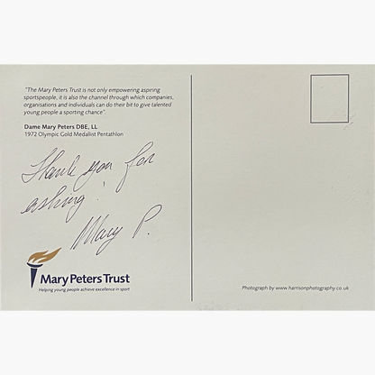 Mary Peters – Signed 15cm x 10cm Mary Peters Trust Photo Card