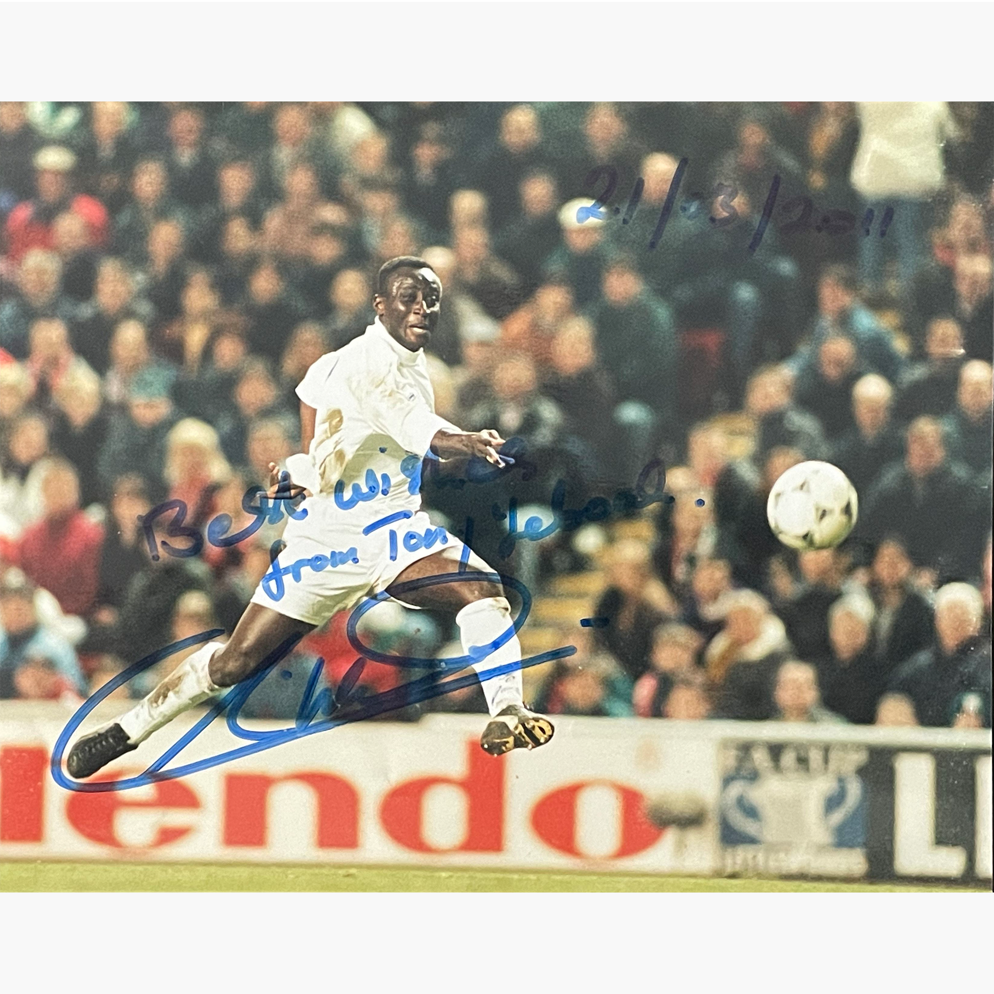Tony Yeboah – Signed 25cm x 20cm Colour Action Photo