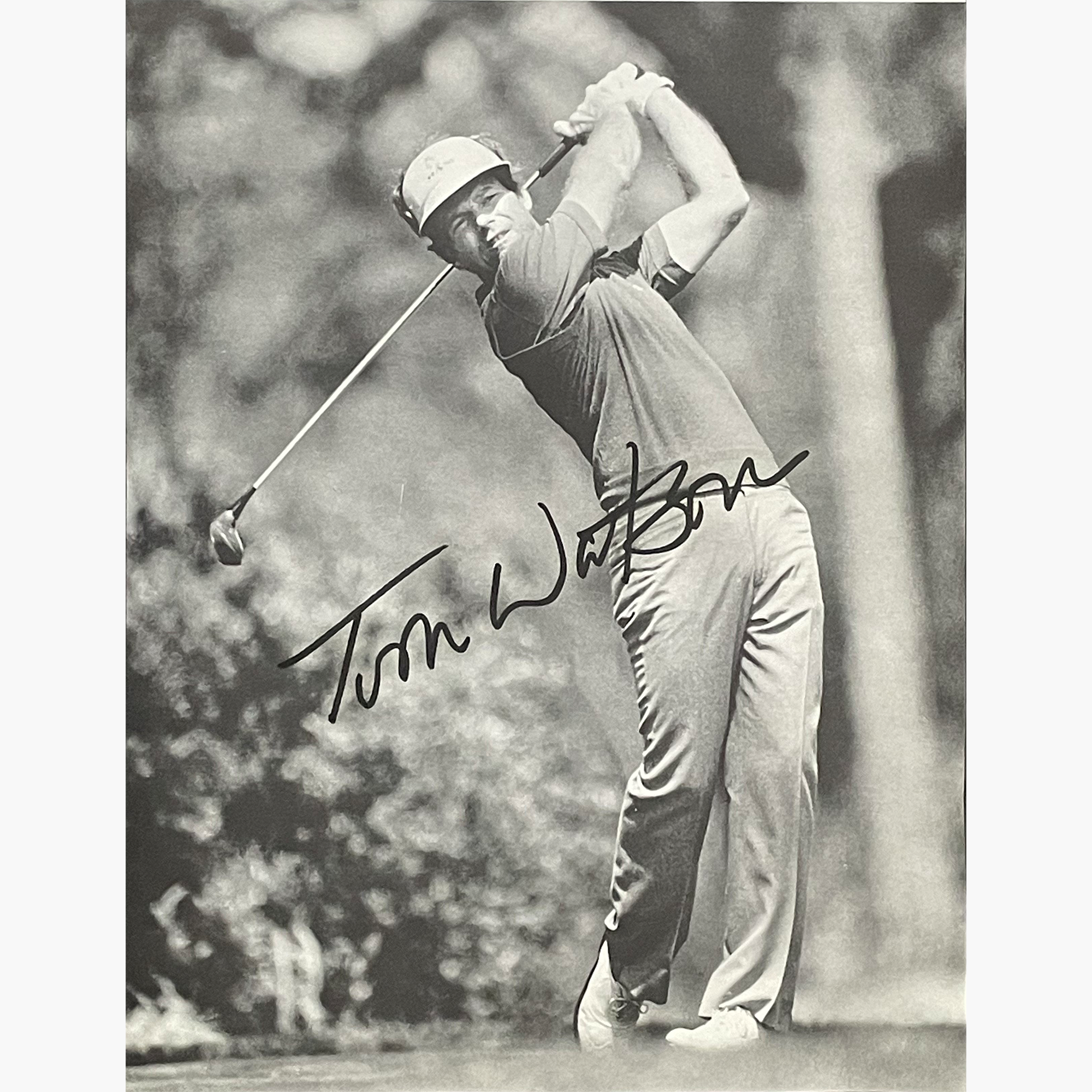 Tom Watson – Signed 23.5cm x 18cm Black & White Action Magazine Picture