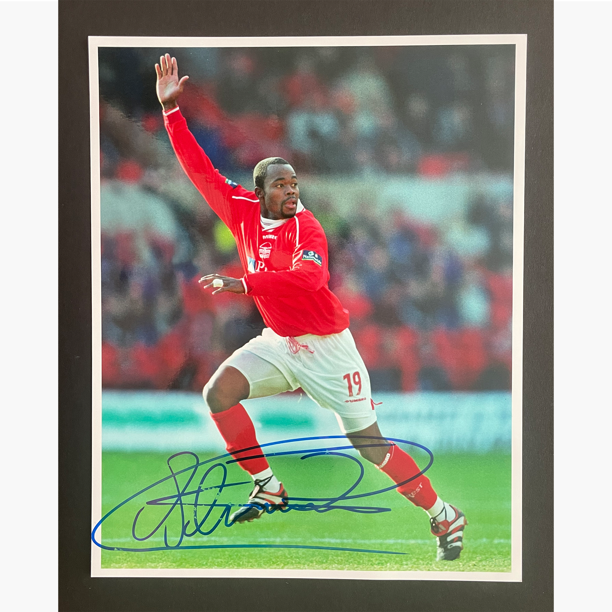 Stern John – Signed 25cm x 20cm Colour Action Photo