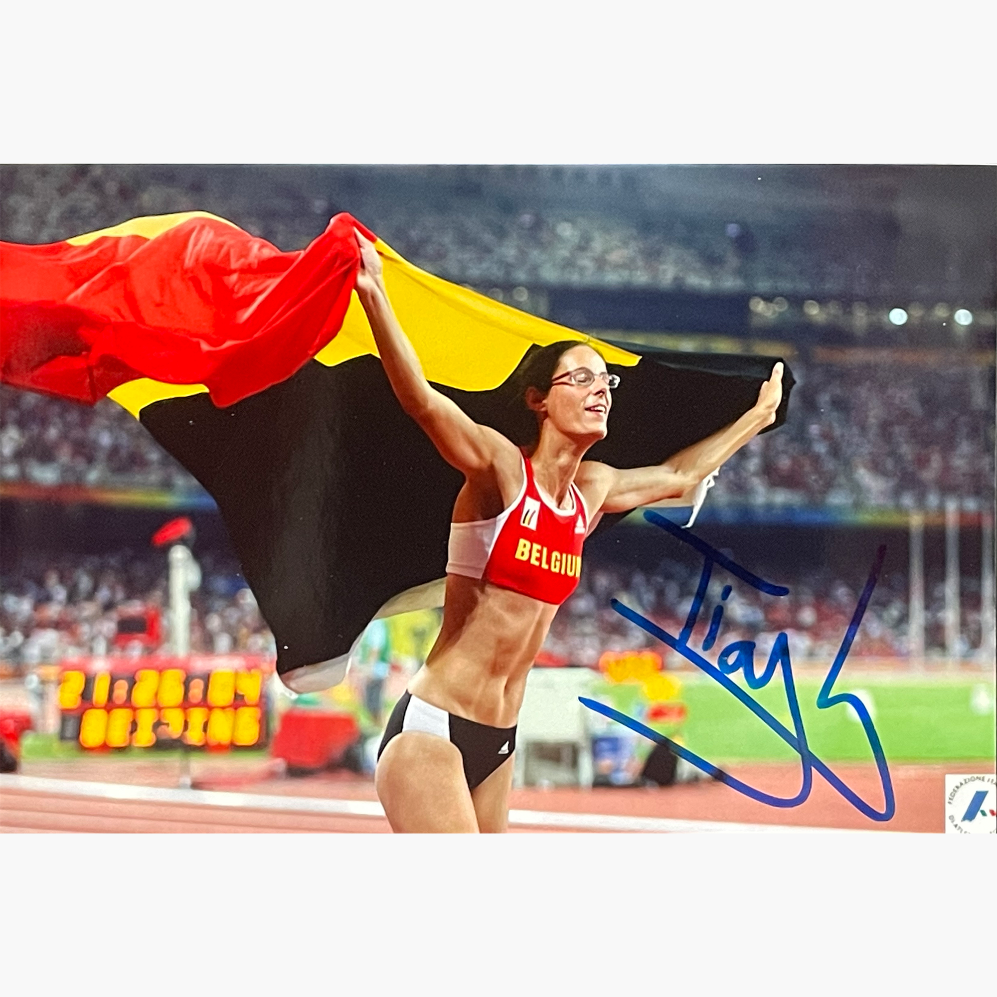 Tia Hellebaut – Signed 15cm x 10cm Colour Photo