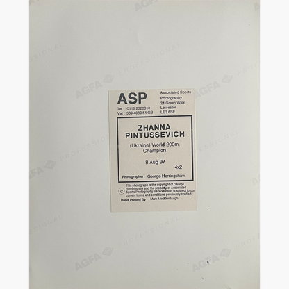 Zhanna Pintussevich – Signed 25.5cm x 20.5cm Colour Press Photo