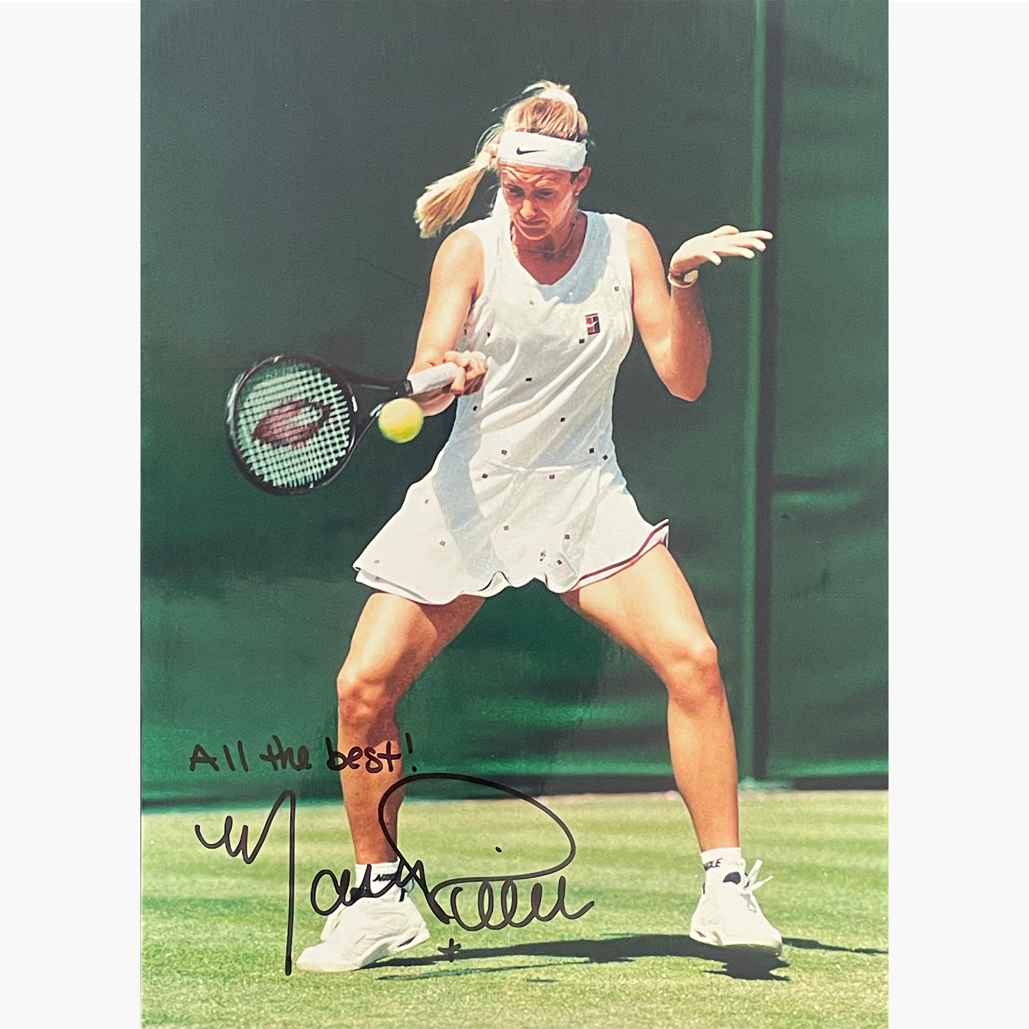 Mary Pierce- Signed 21cm x 15cm Colour Action Photo